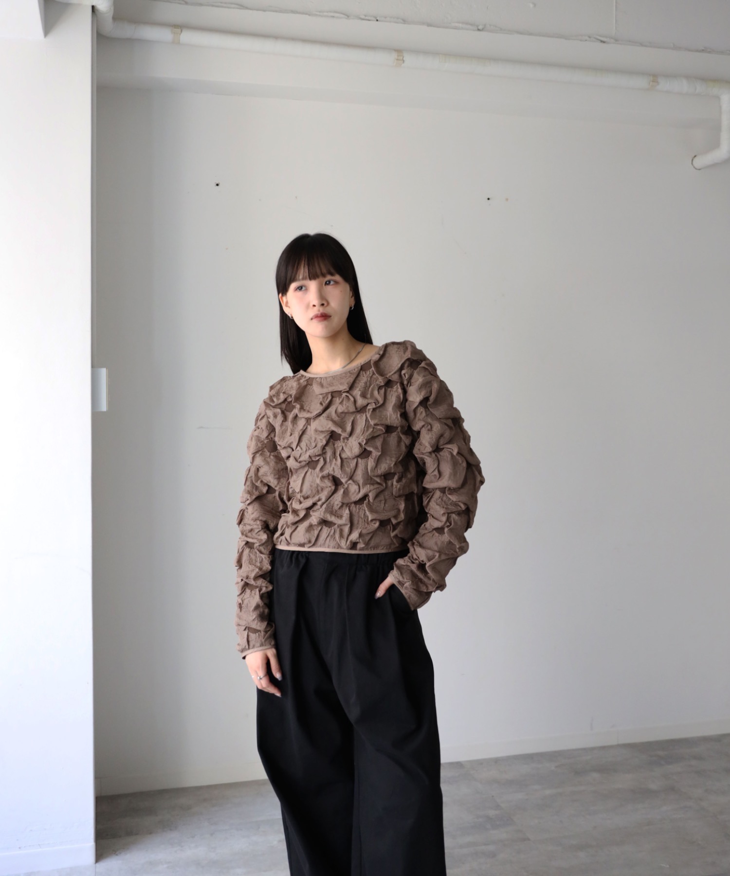 model：164cm. 着用サイズ：FREE