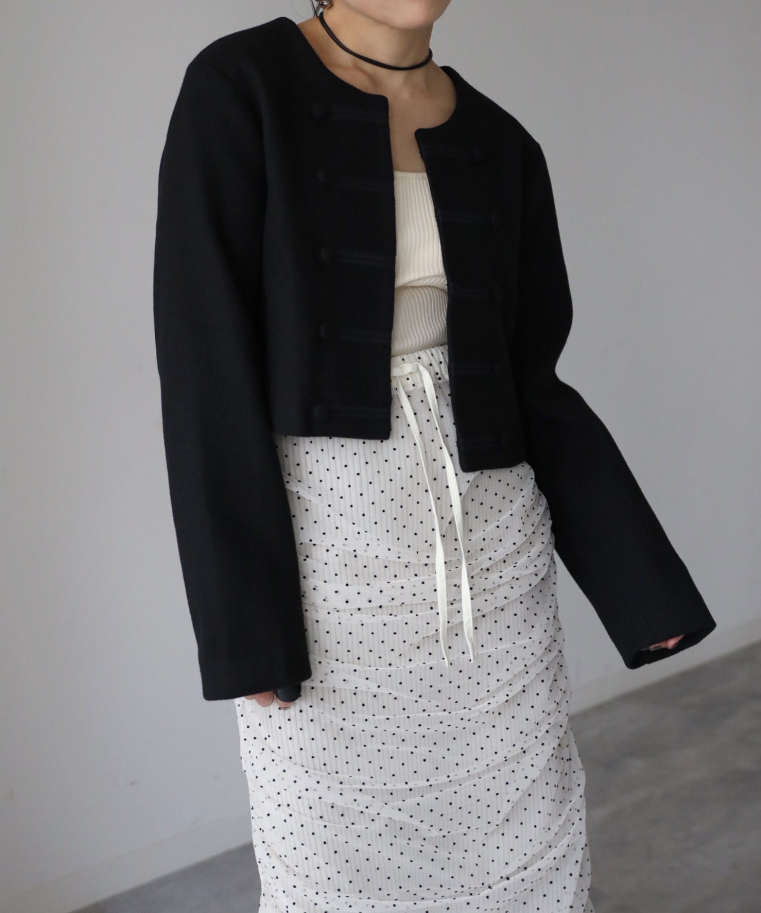 model：164cm. 着用サイズ：FREE