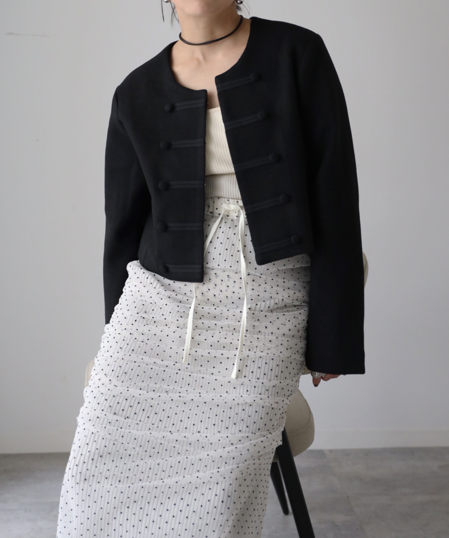 model：164cm. 着用サイズ：FREE