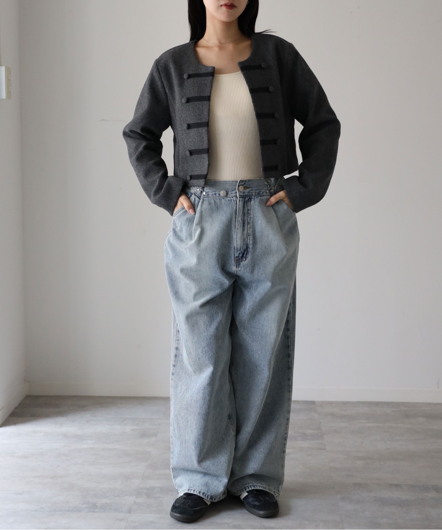 model：164cm. 着用サイズ：FREE