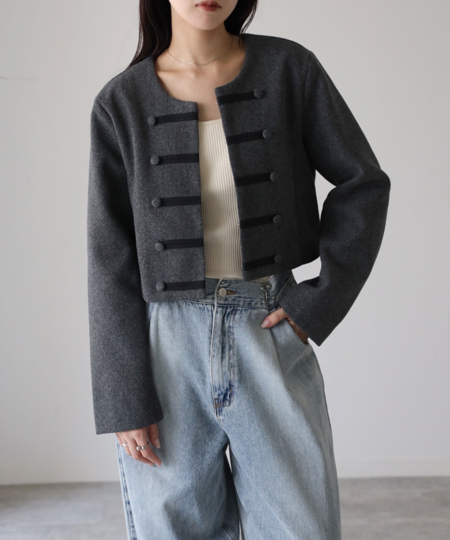 model：164cm. 着用サイズ：FREE