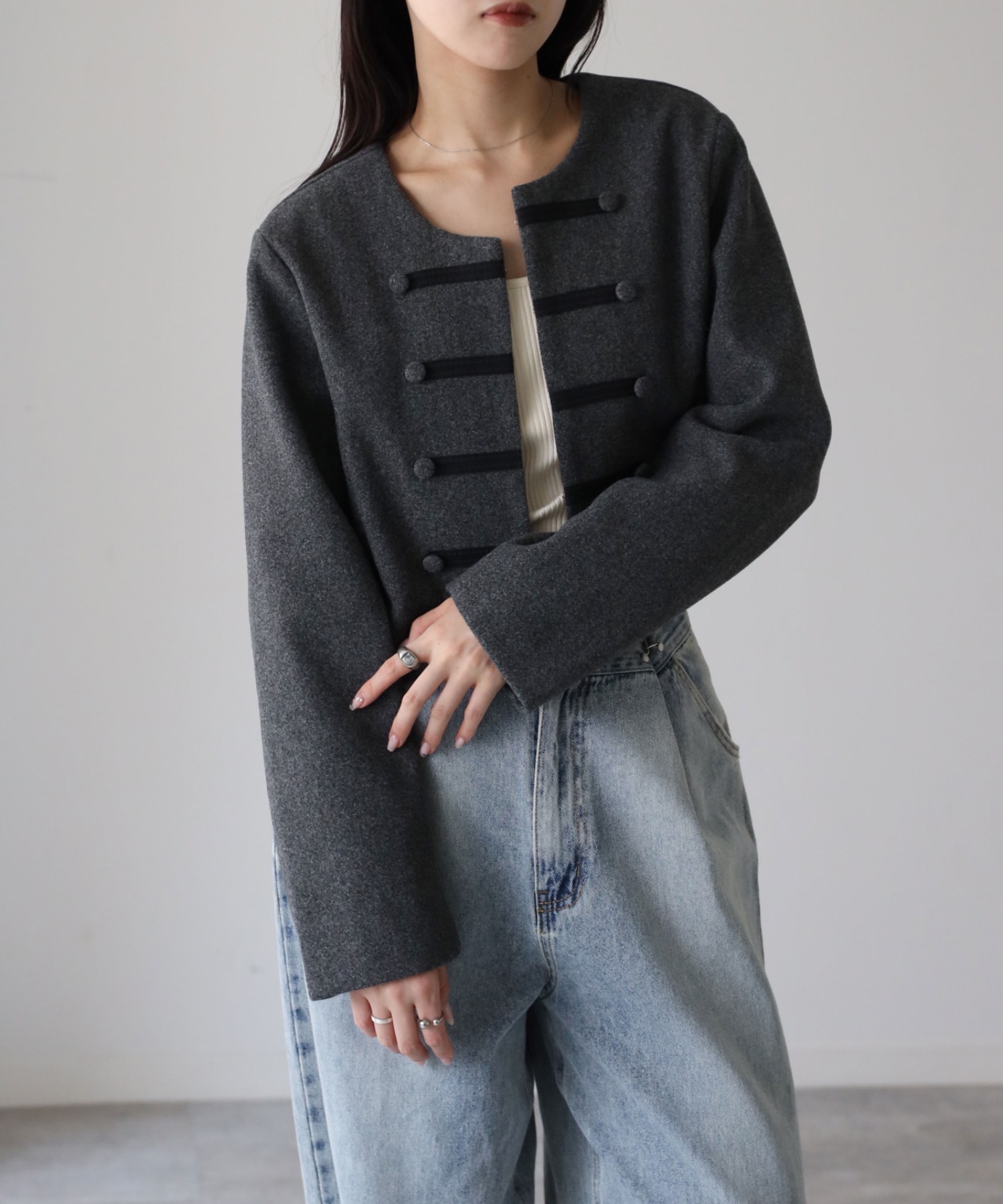 model：164cm. 着用サイズ：FREE