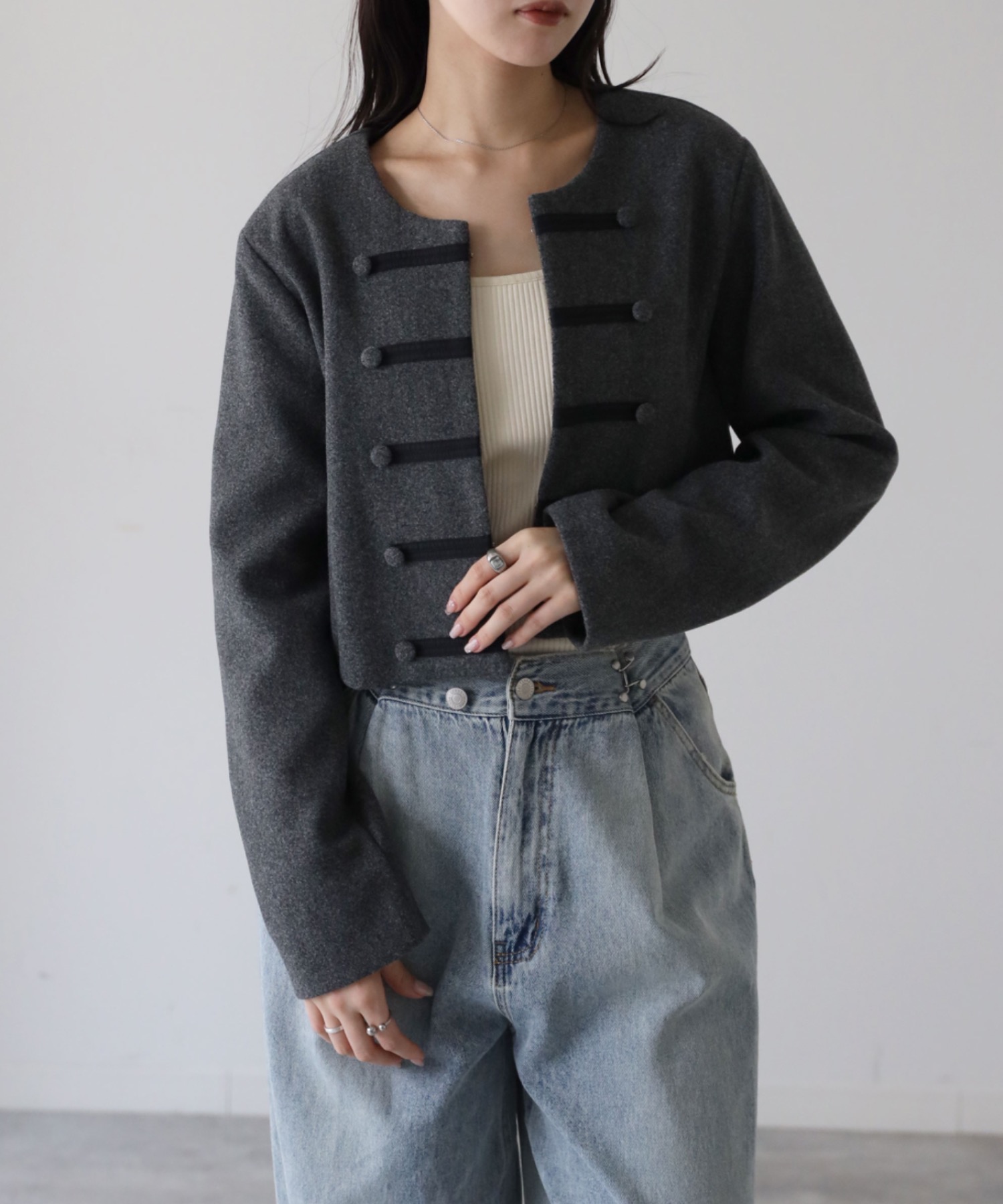 model：164cm. 着用サイズ：FREE