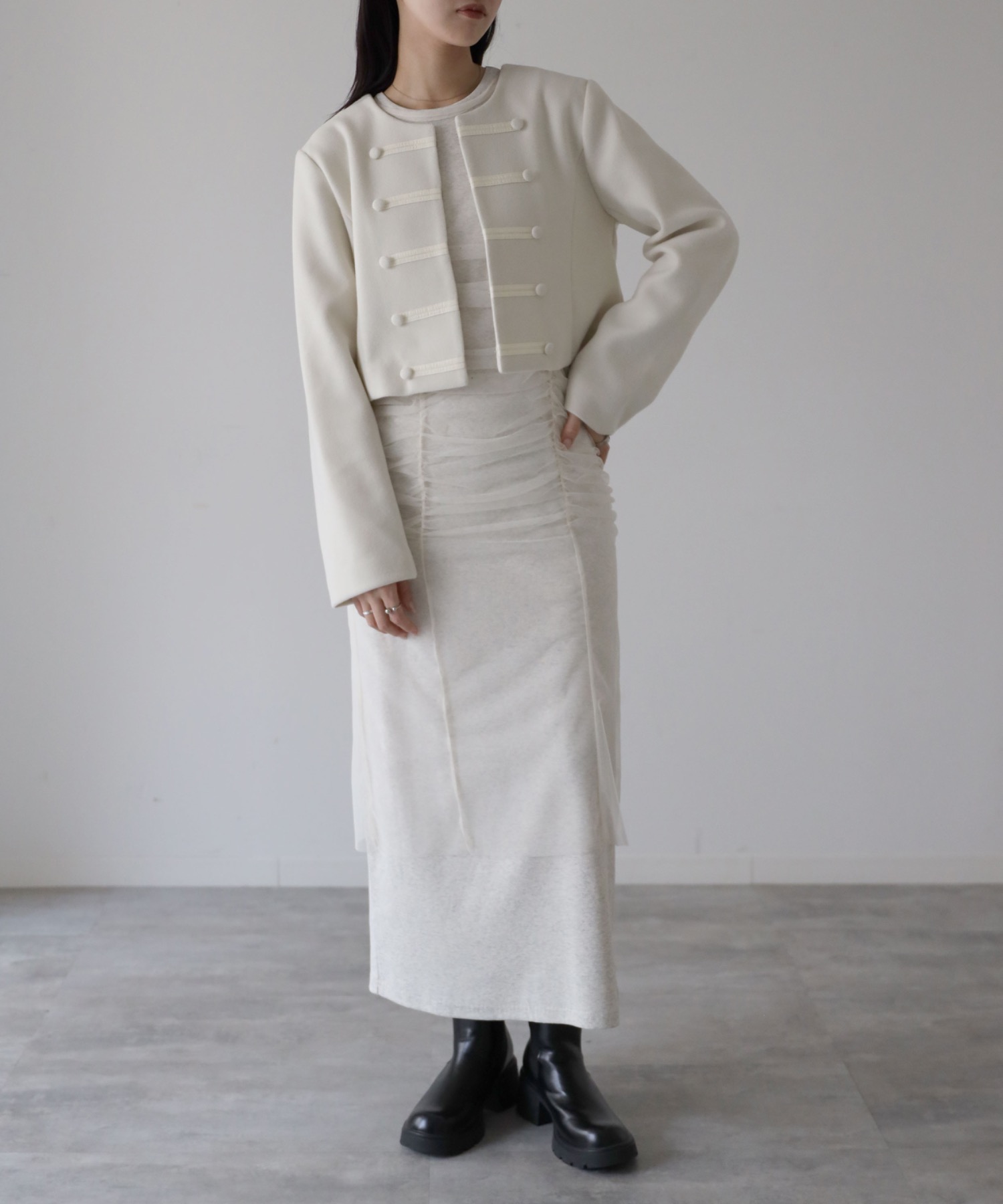 model：164cm. 着用サイズ：FREE