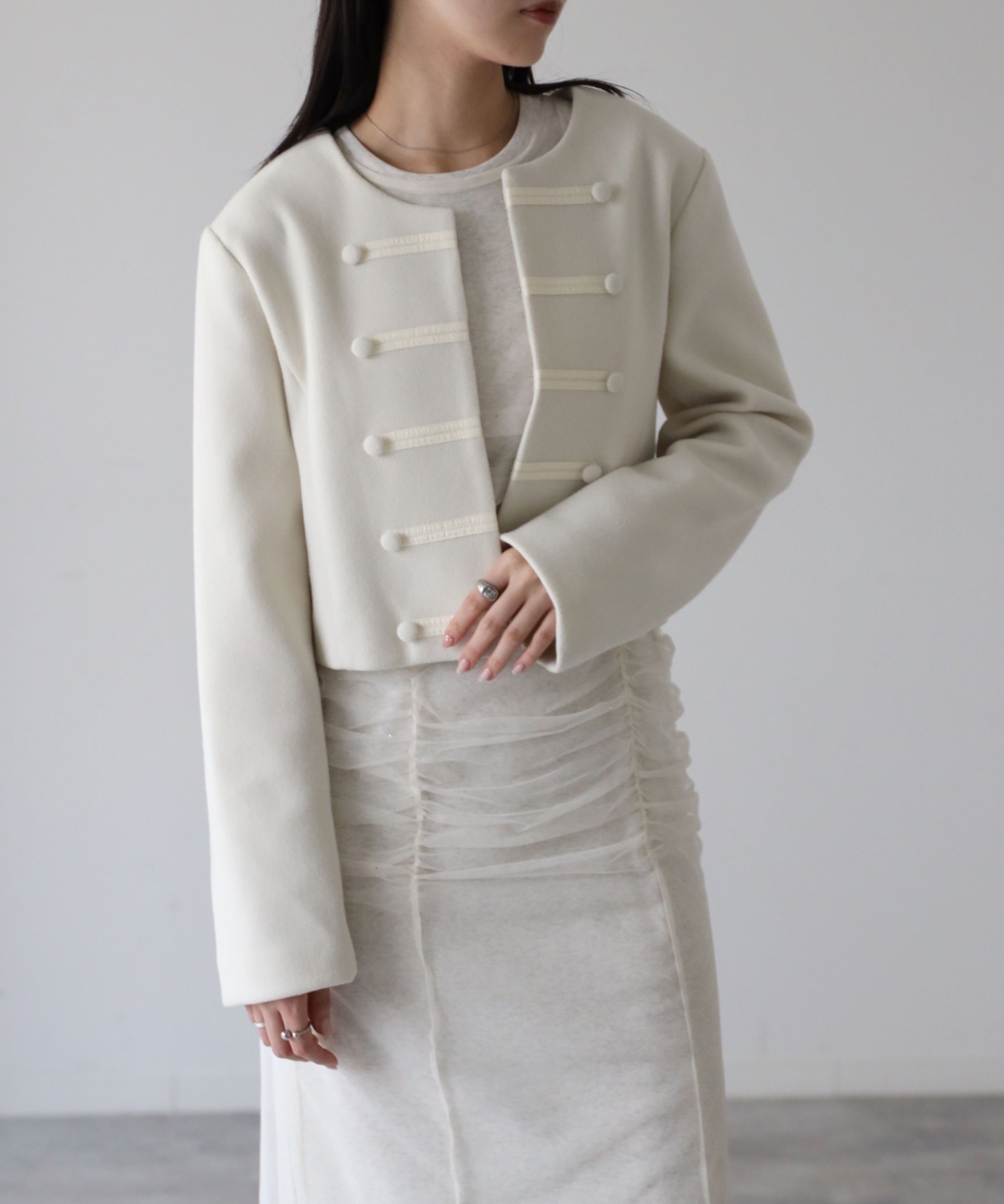 model：164cm. 着用サイズ：FREE