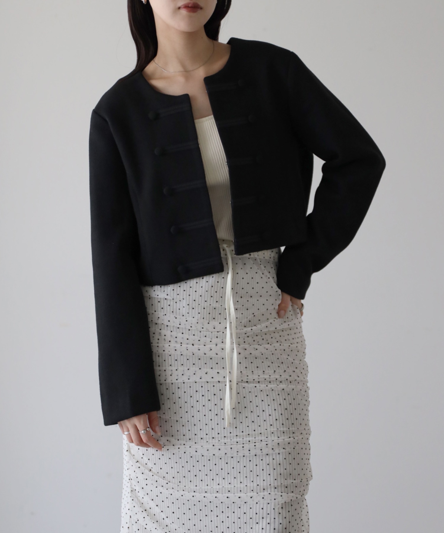 model：164cm. 着用サイズ：FREE