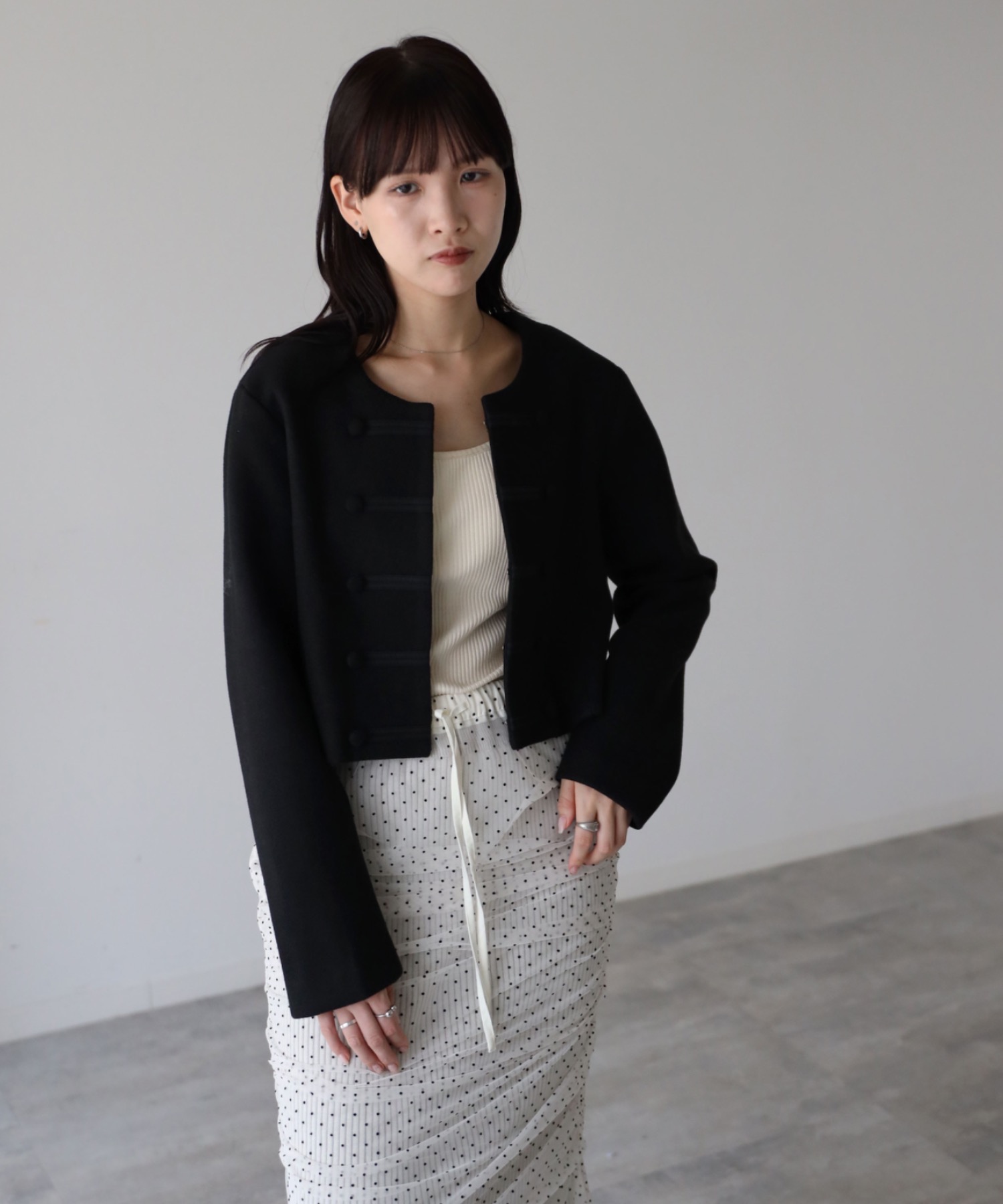 model：164cm. 着用サイズ：FREE