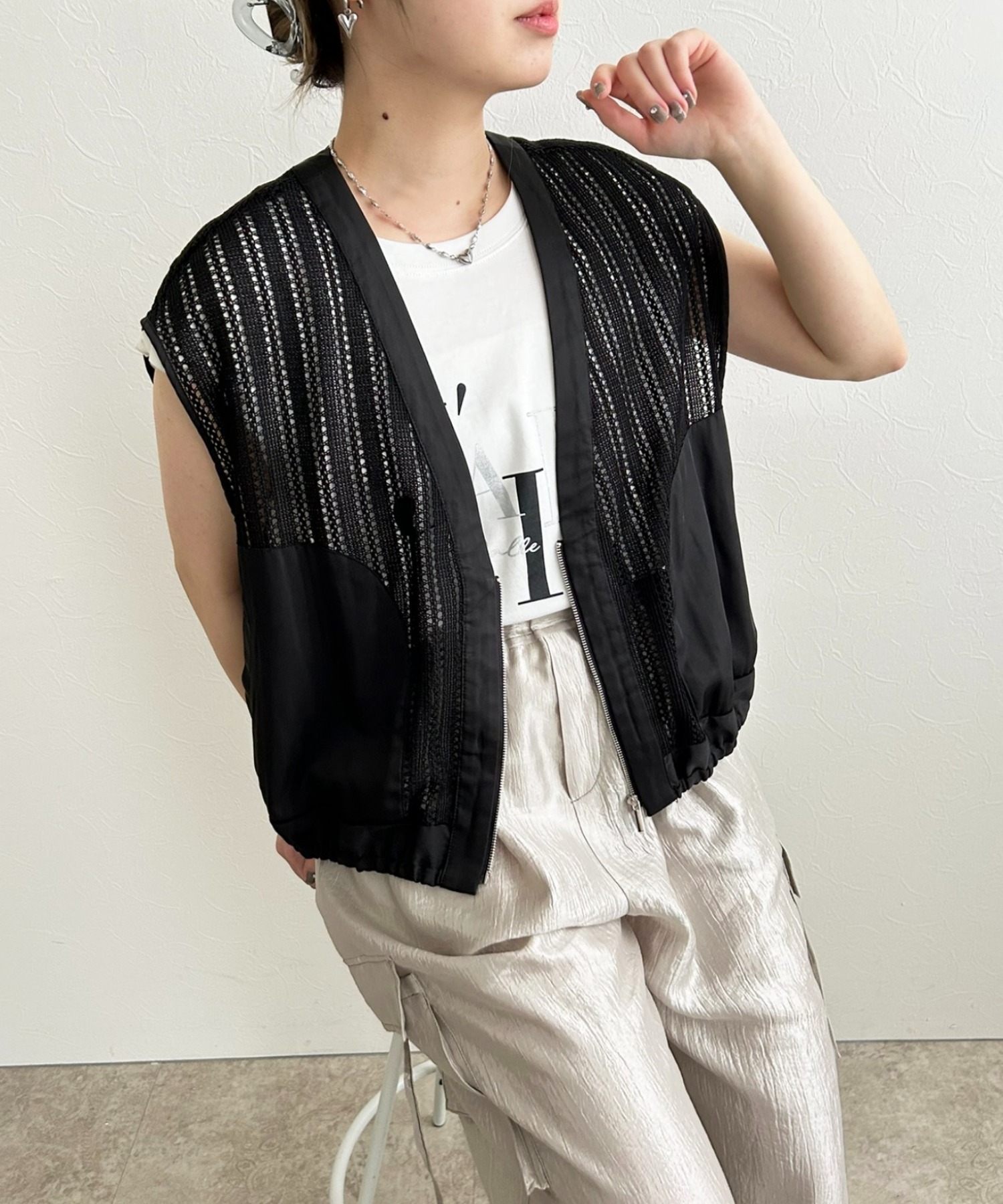 ストライプメッシュジレ LHELBIE│Eimee Law & LHELBIE 公式オンライン