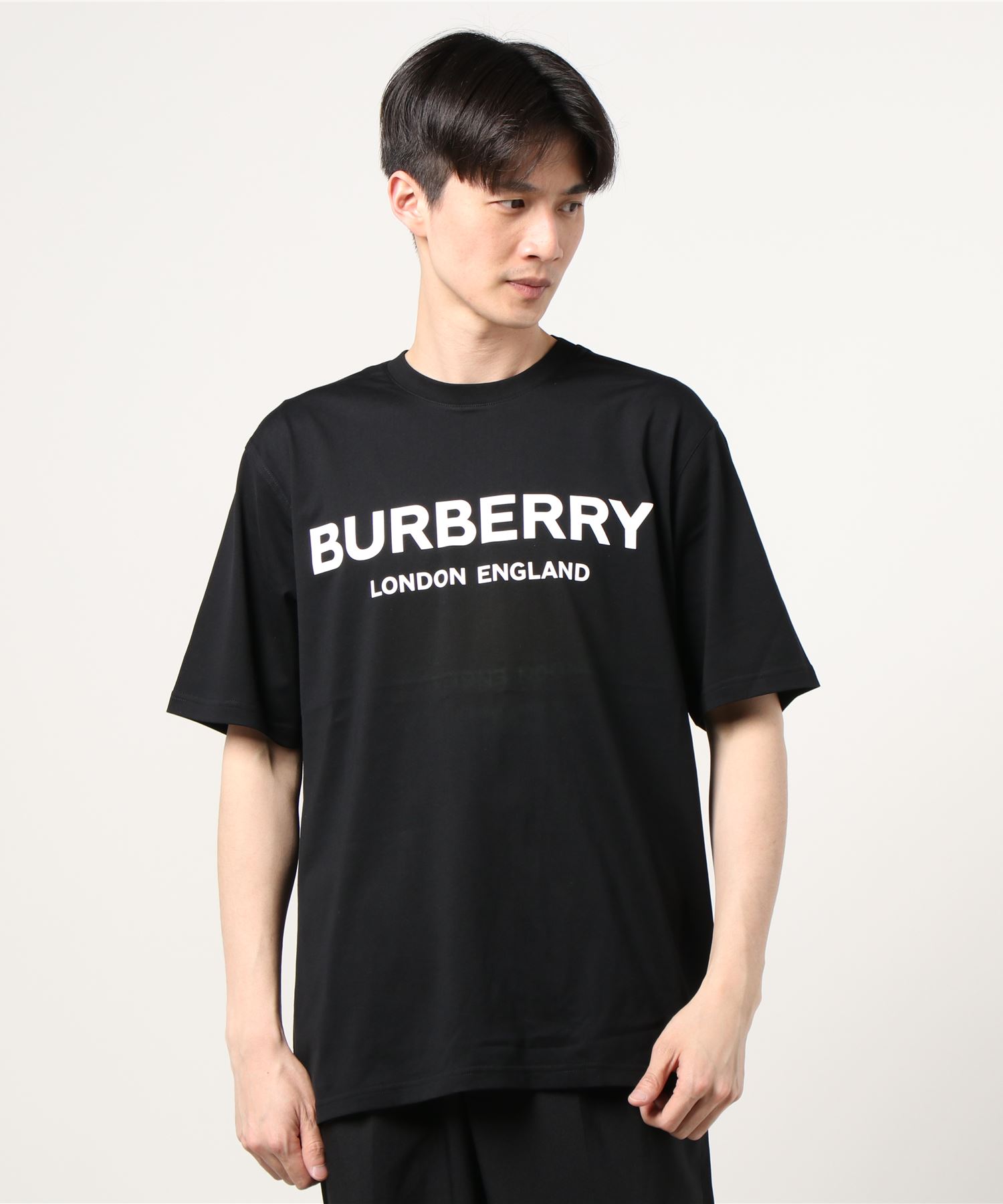 ブランド】 BURBERRY - バーバリー 8026016 ロゴプリントTシャツ Lの