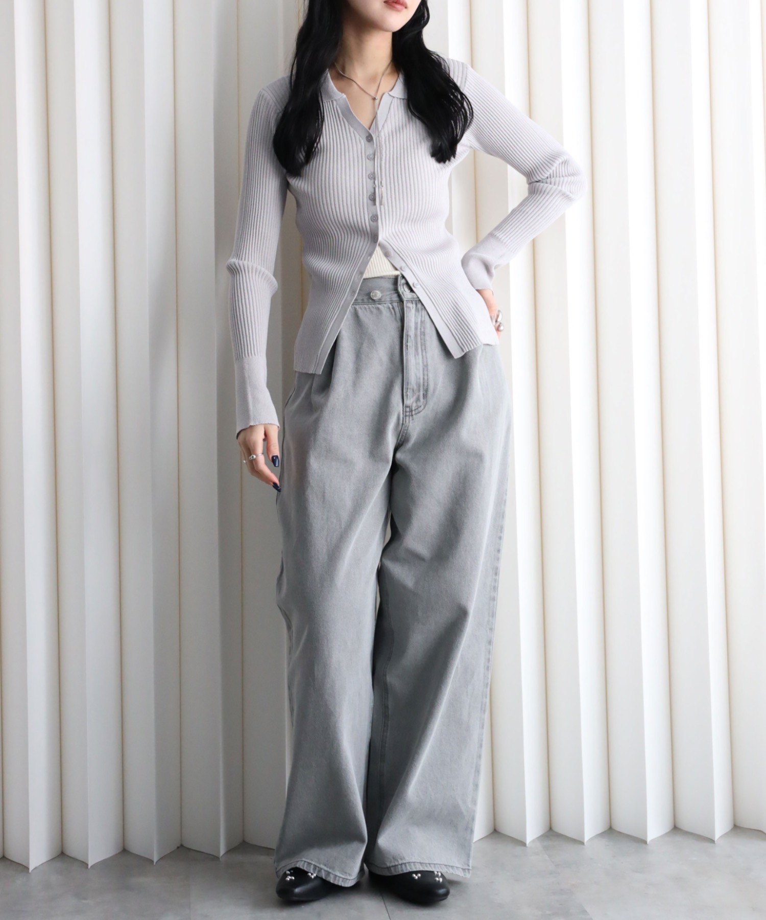 model：164cm. 着用サイズ：FREE