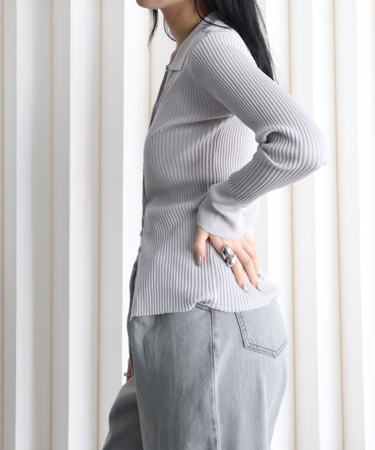 model：164cm. 着用サイズ：FREE