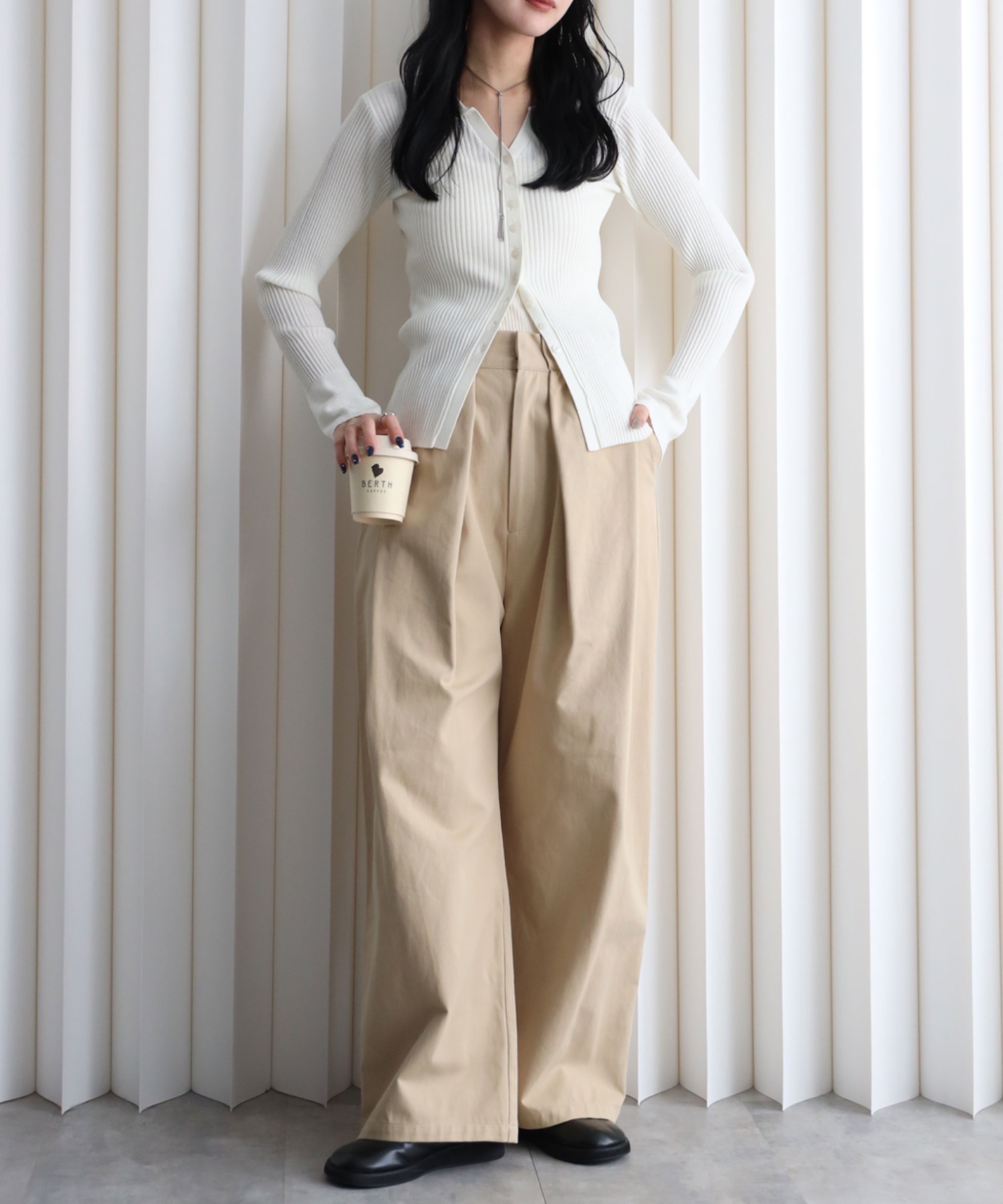 model：164cm. 着用サイズ：FREE
