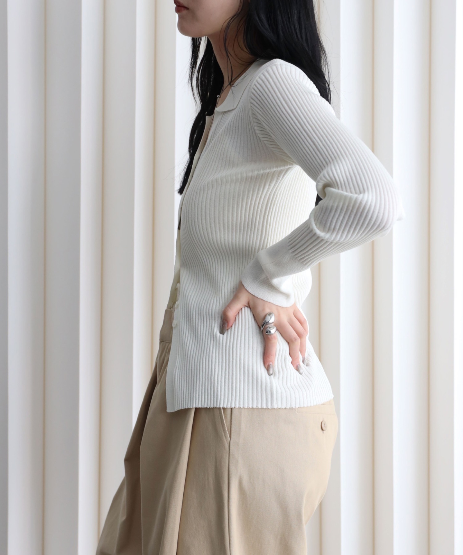 model：164cm. 着用サイズ：FREE