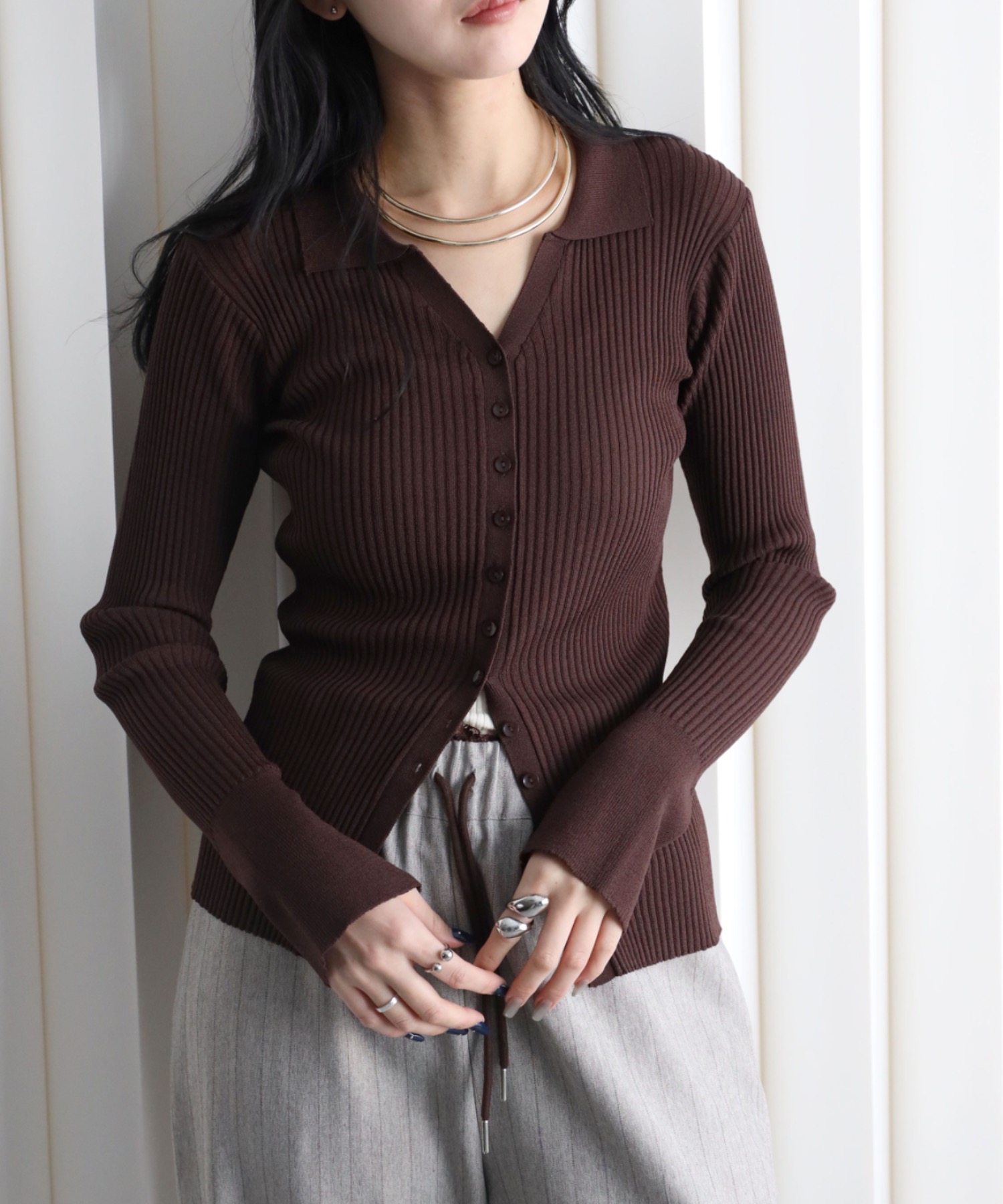 model：164cm. 着用サイズ：FREE