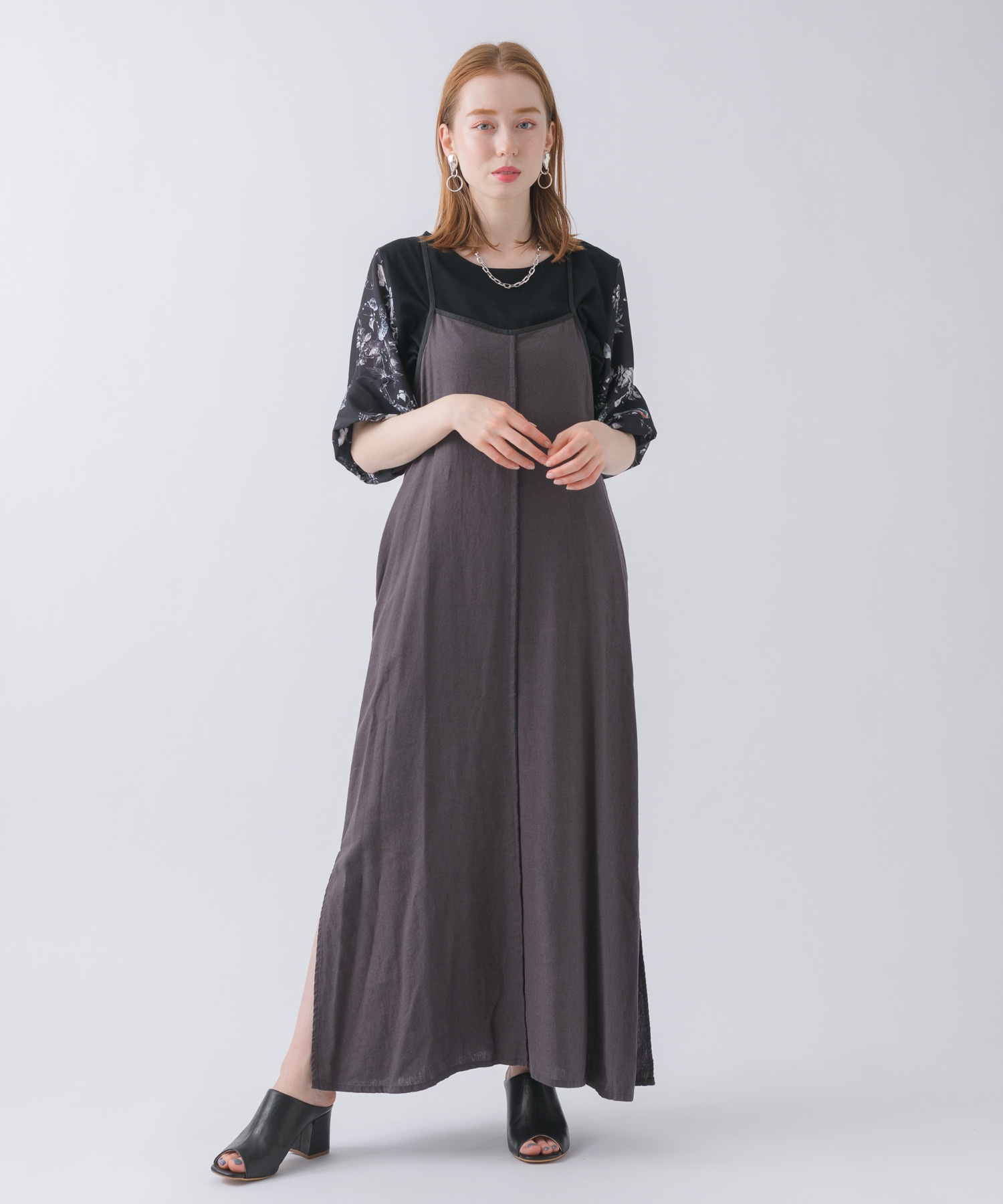 売買 フレンチリネンキャミワンピース