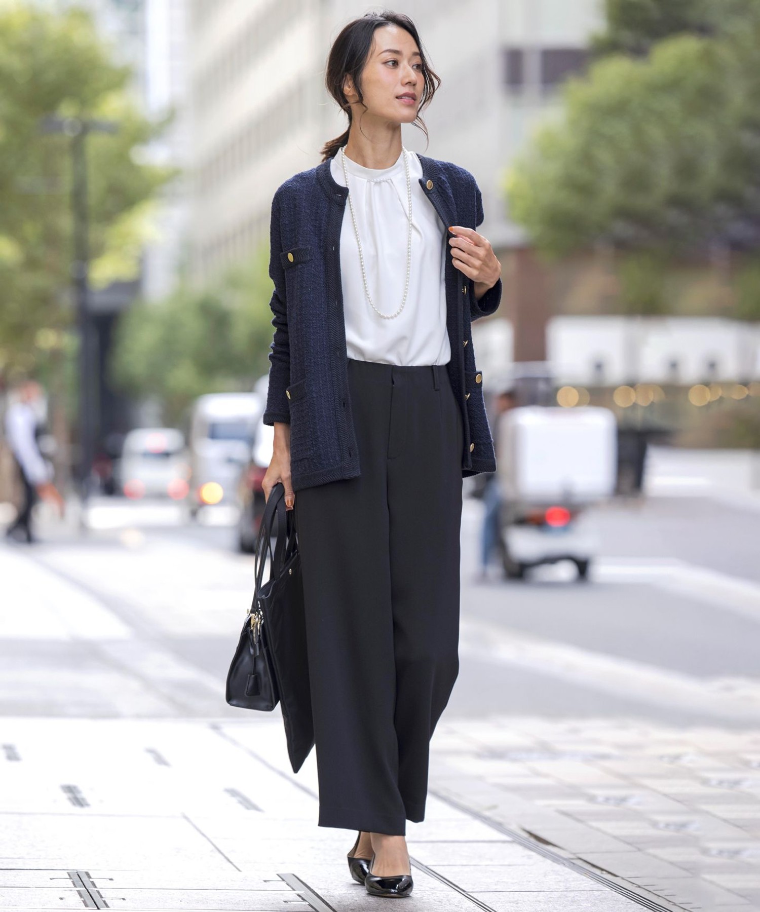 【WEB限定カラーあり・洗える】セラテリーダブルクロス セミワイド パンツ