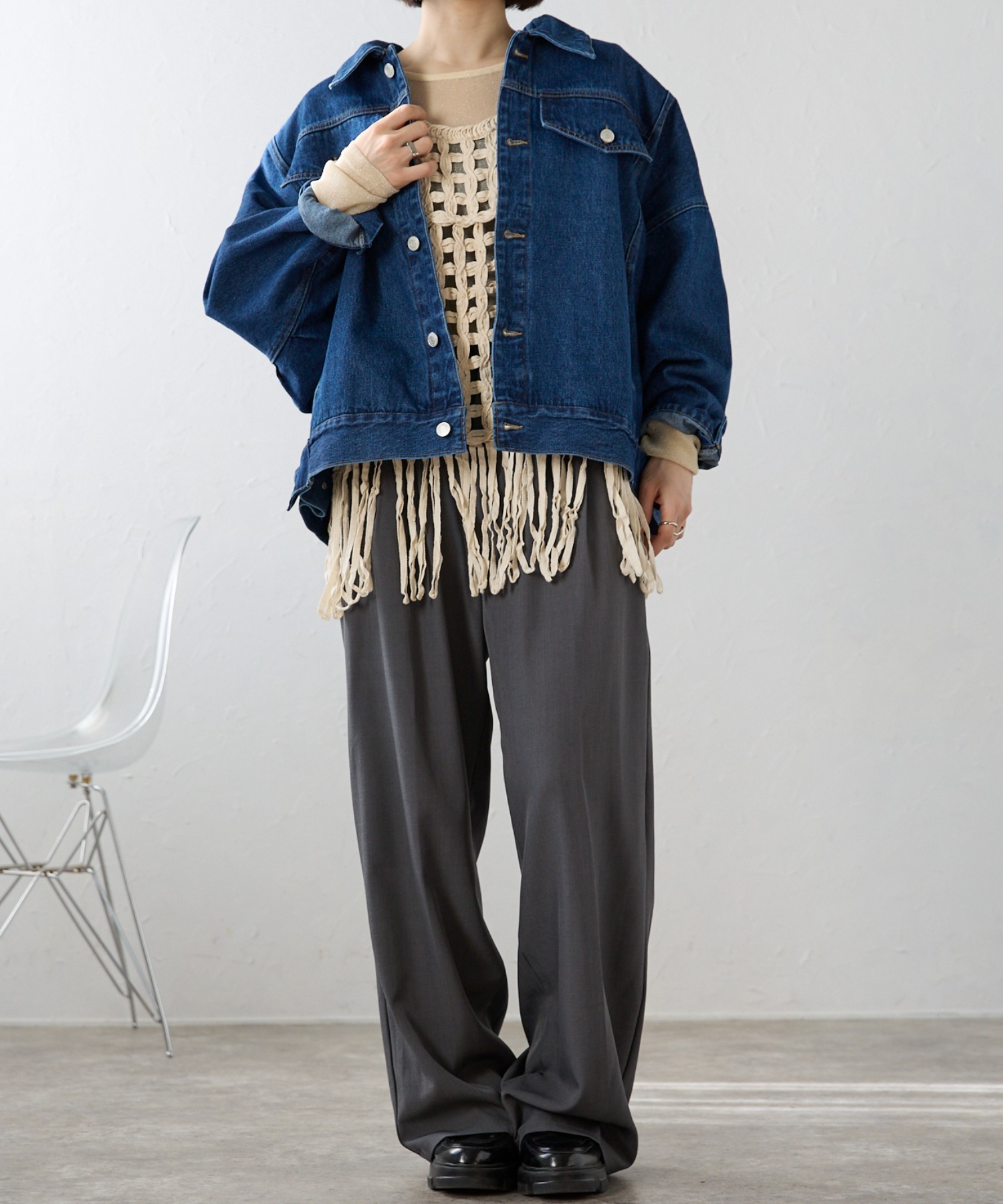 model：158cm 着用サイズ：FREE