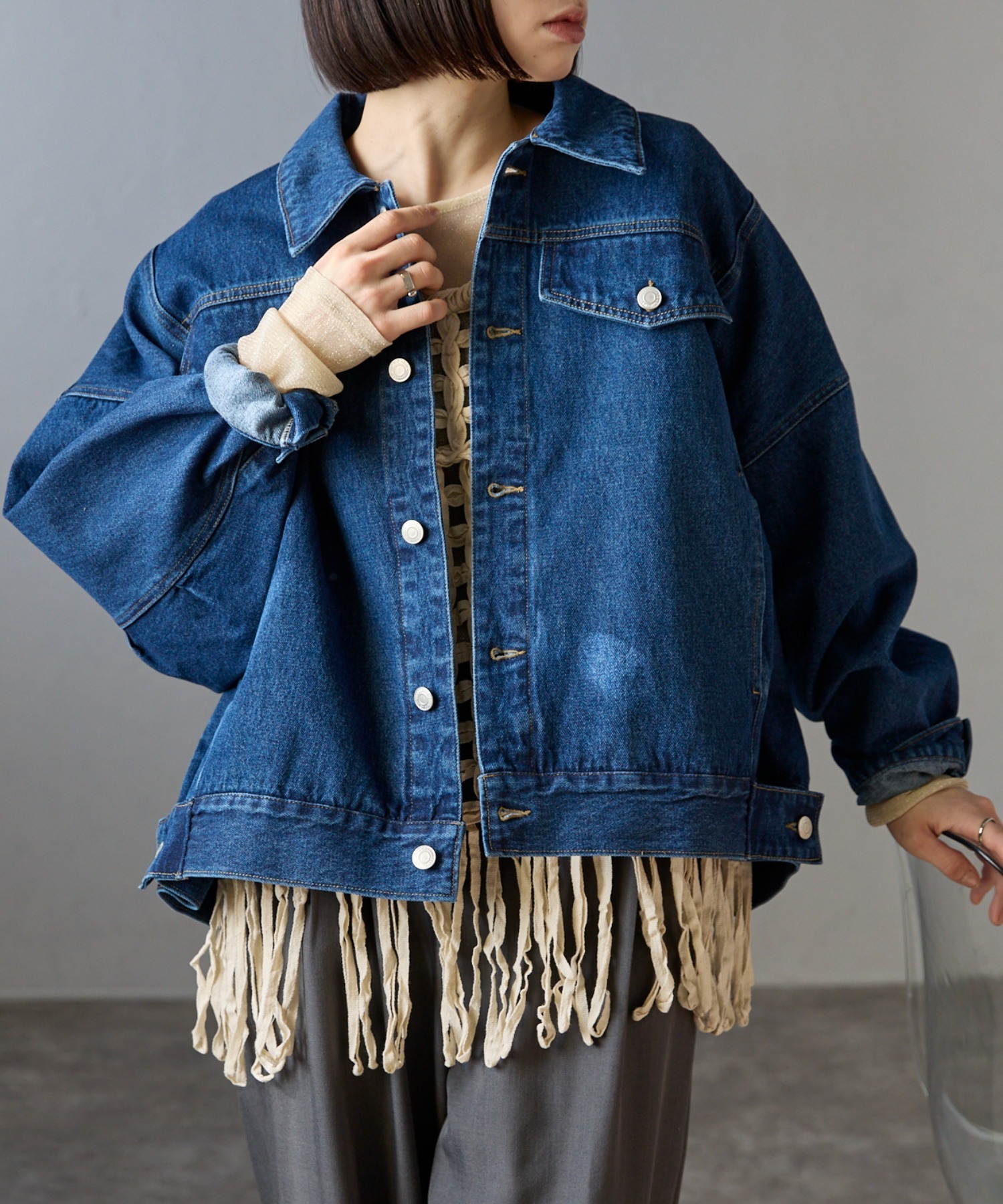 model：158cm 着用サイズ：FREE