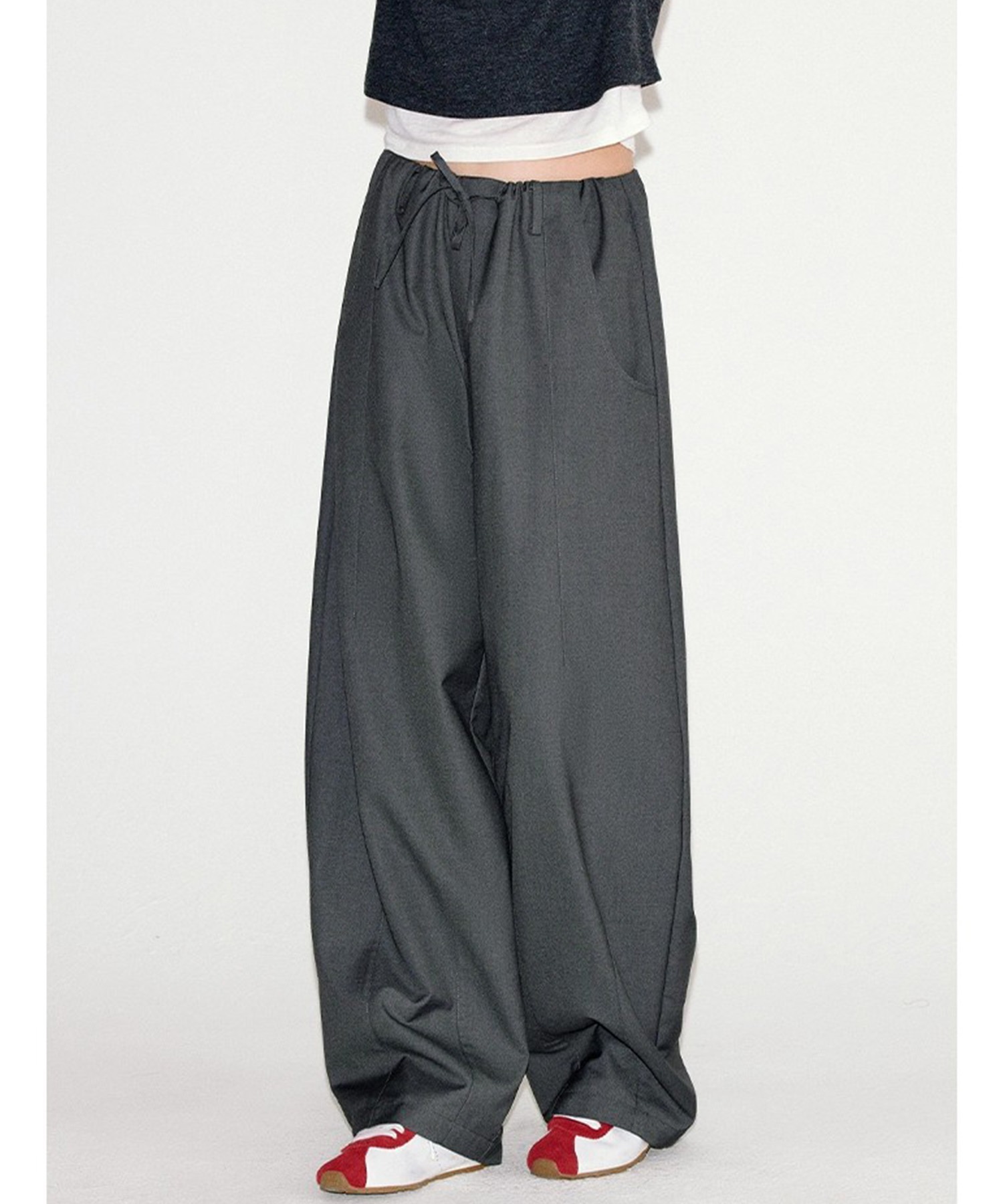 ドローストリングウエスト ワイドパンツ FQ25K048【Fano Studios