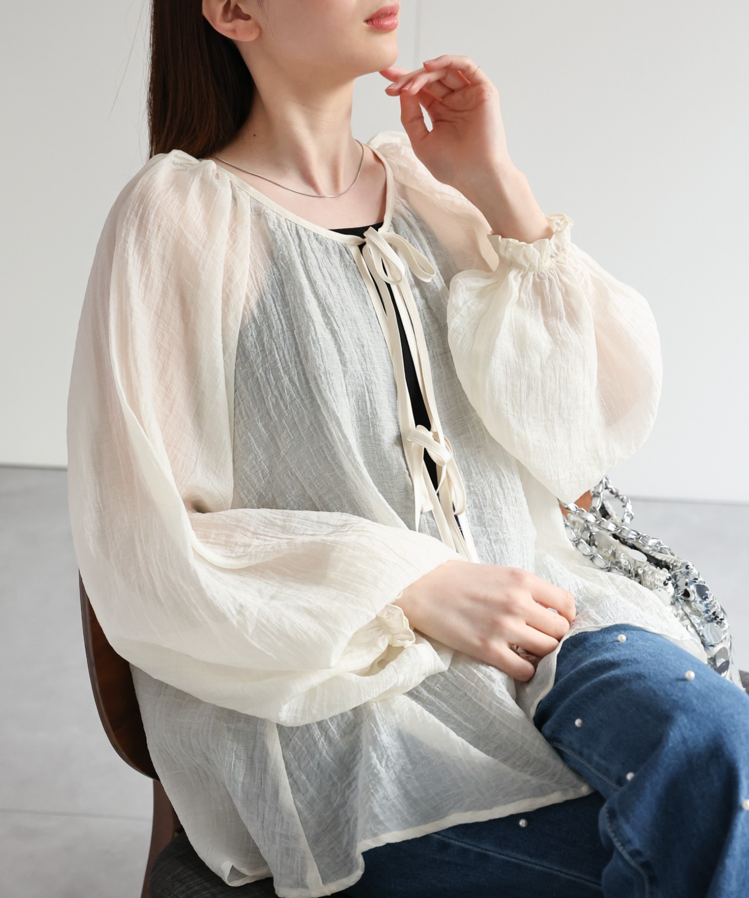 model：162cm 着用サイズ：F