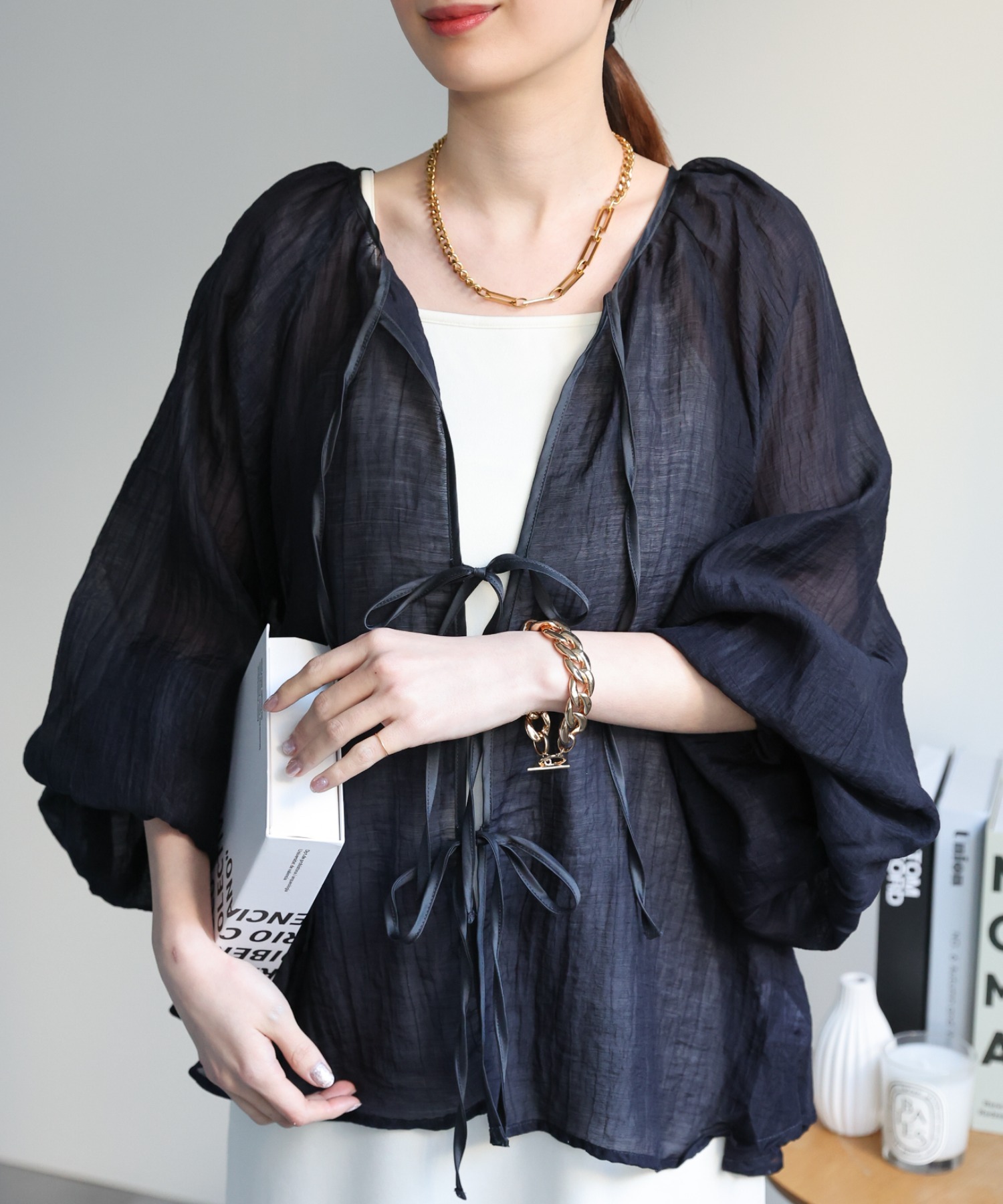 model：162cm 着用サイズ：F