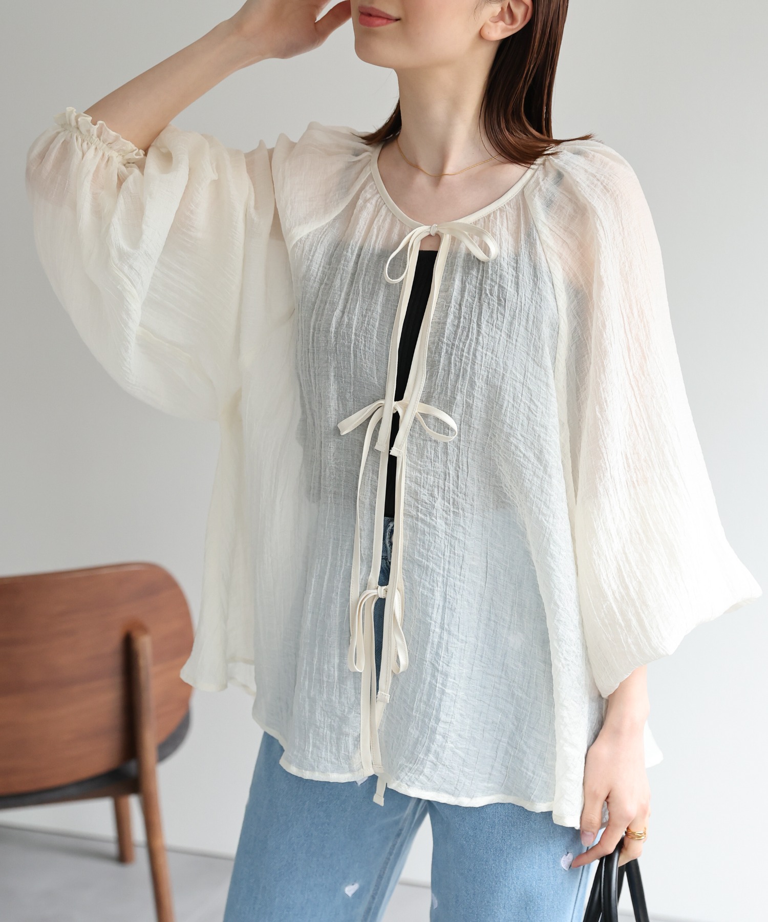 model：162cm 着用サイズ：F