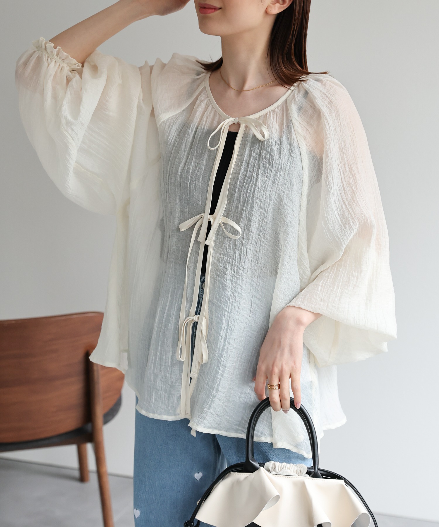 model：162cm 着用サイズ：F