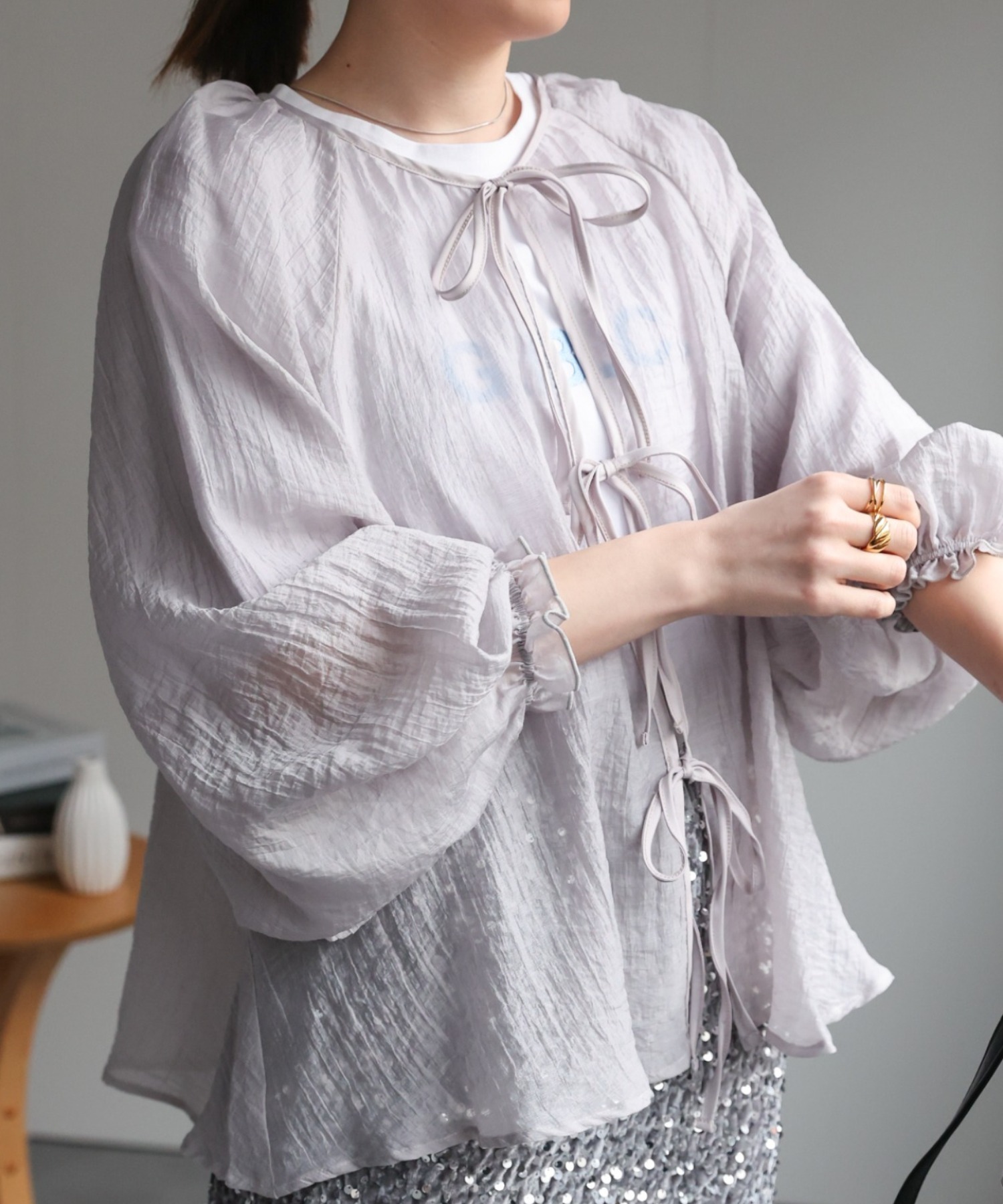 model：162cm 着用サイズ：F