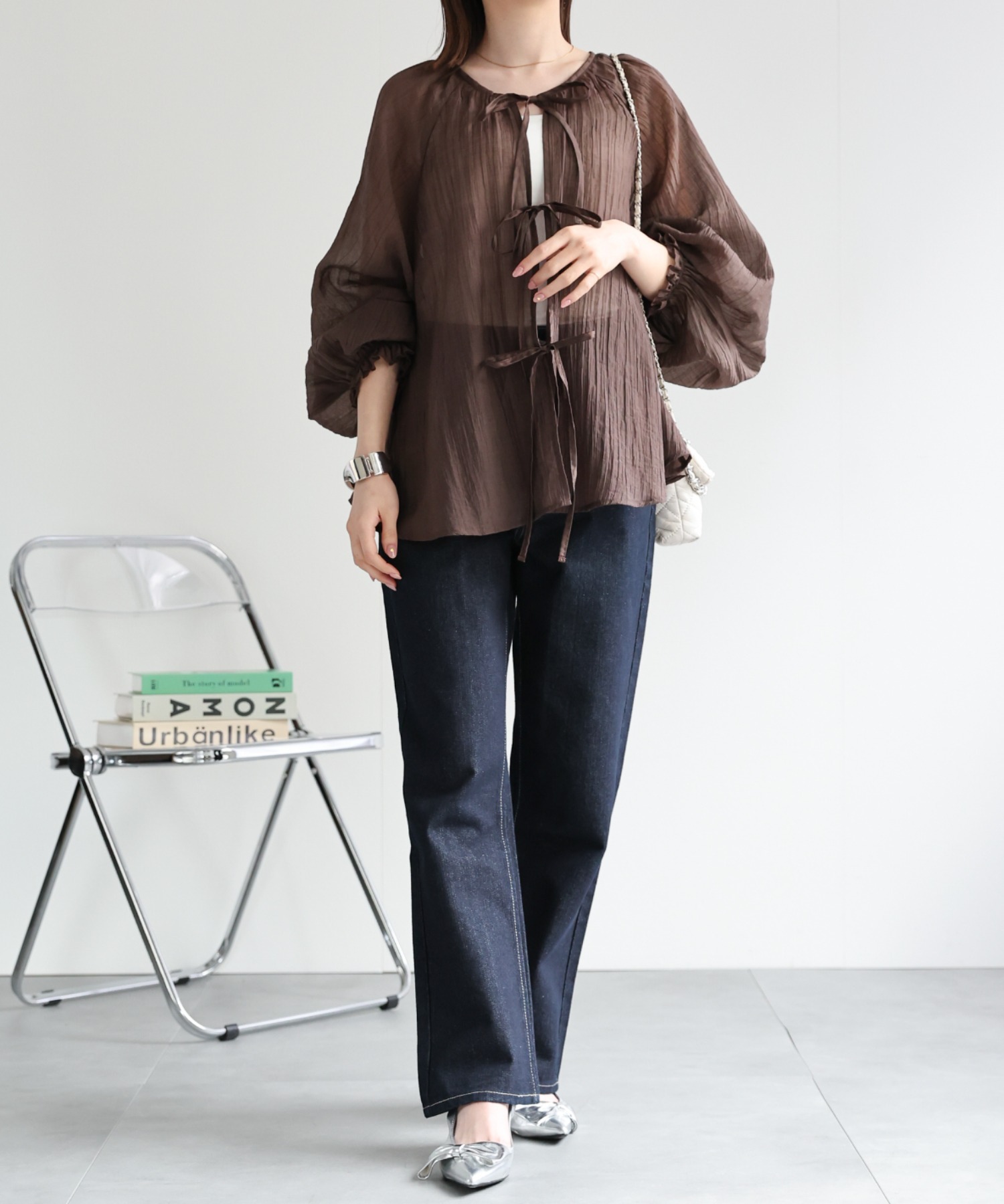 model：162cm 着用サイズ：F