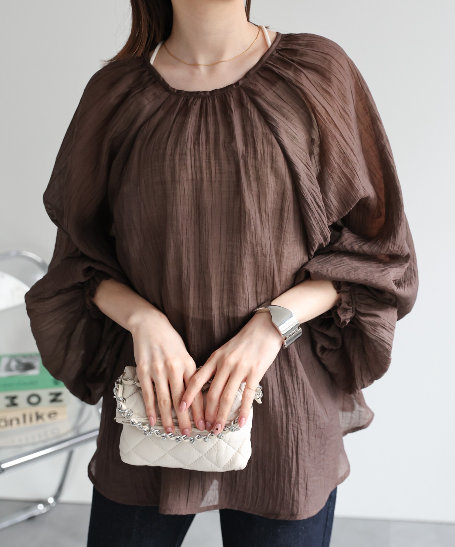 model：162cm 着用サイズ：F