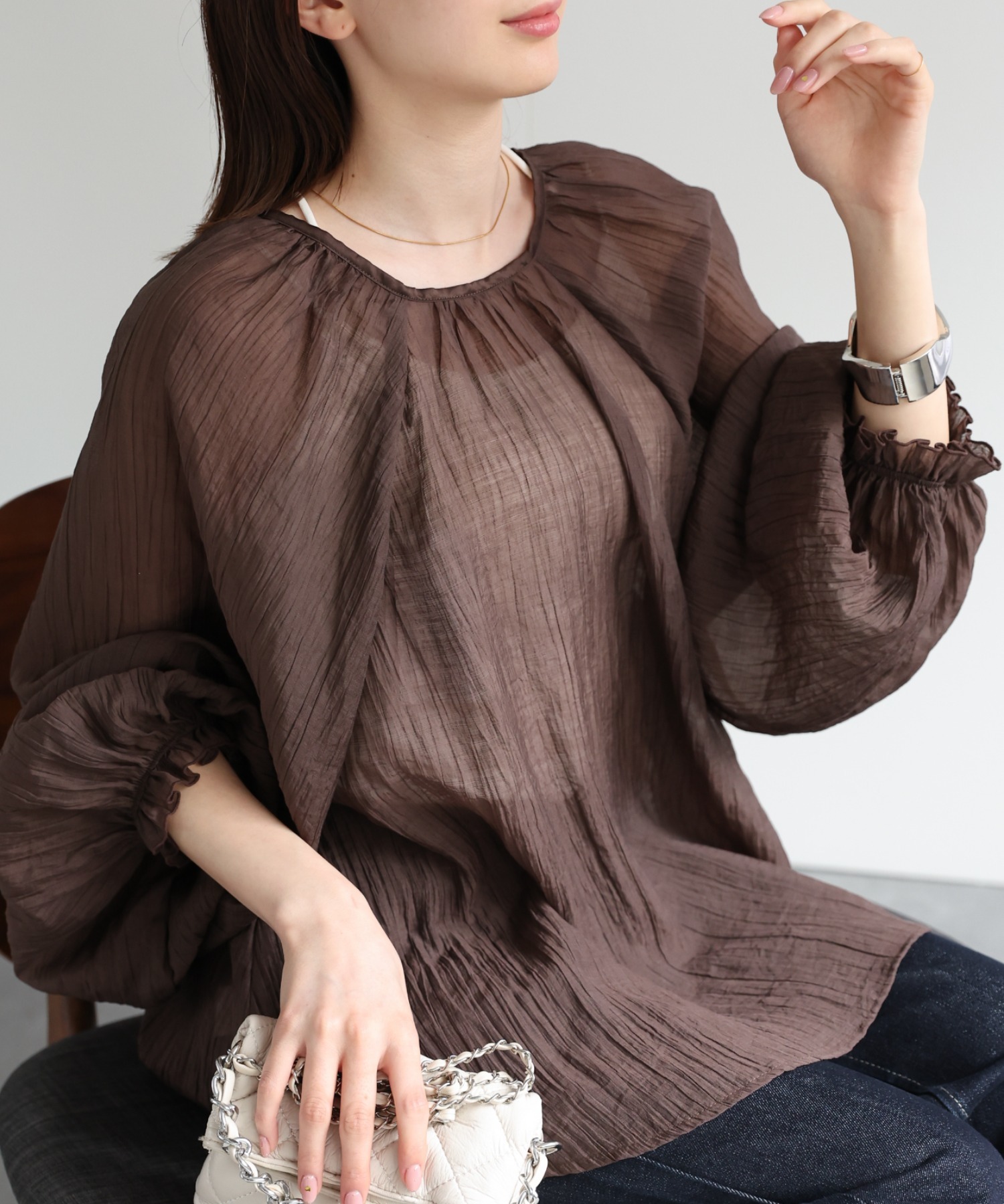 model：162cm 着用サイズ：F