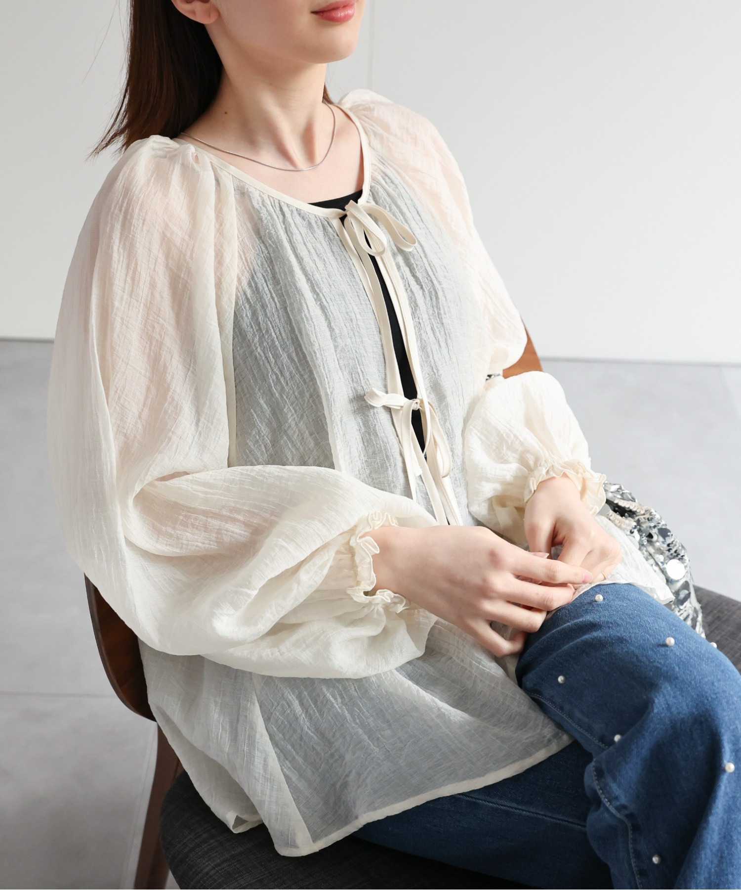 model：162cm 着用サイズ：F