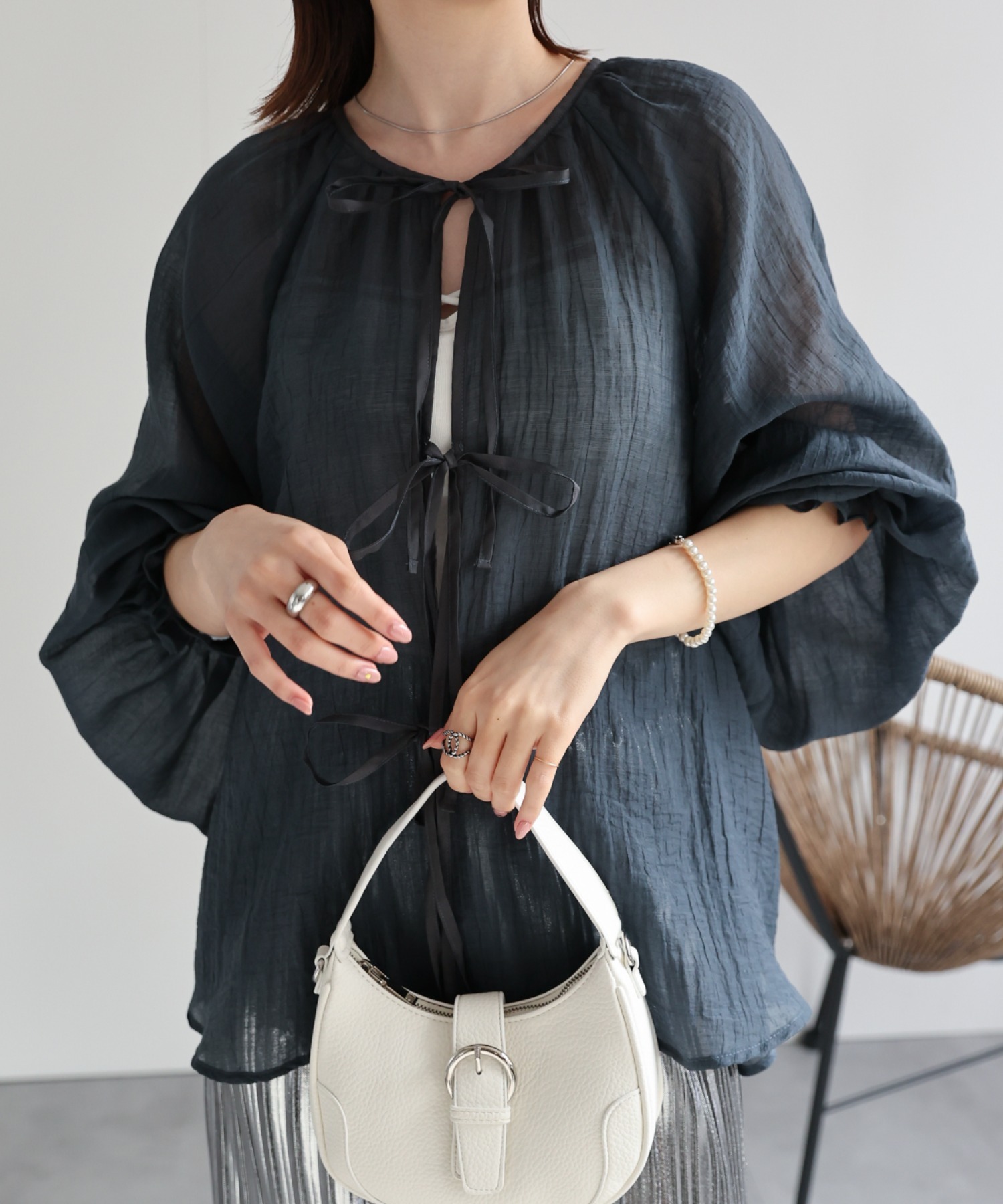 model：162cm 着用サイズ：F
