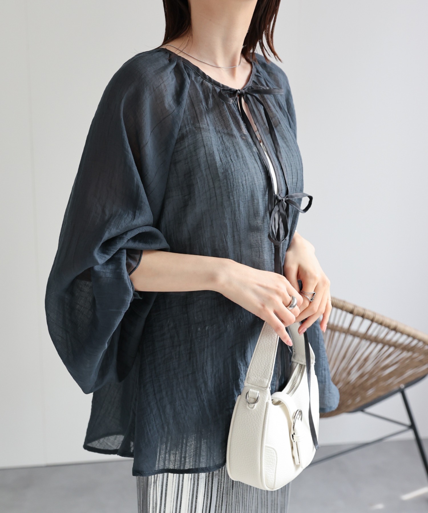 model：162cm 着用サイズ：F