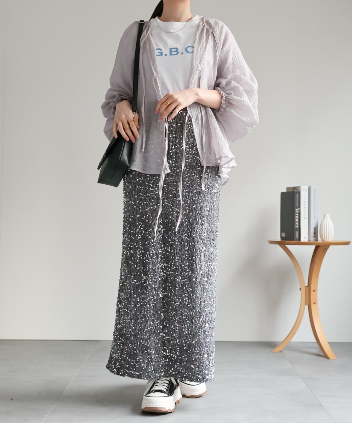 model：162cm 着用サイズ：F
