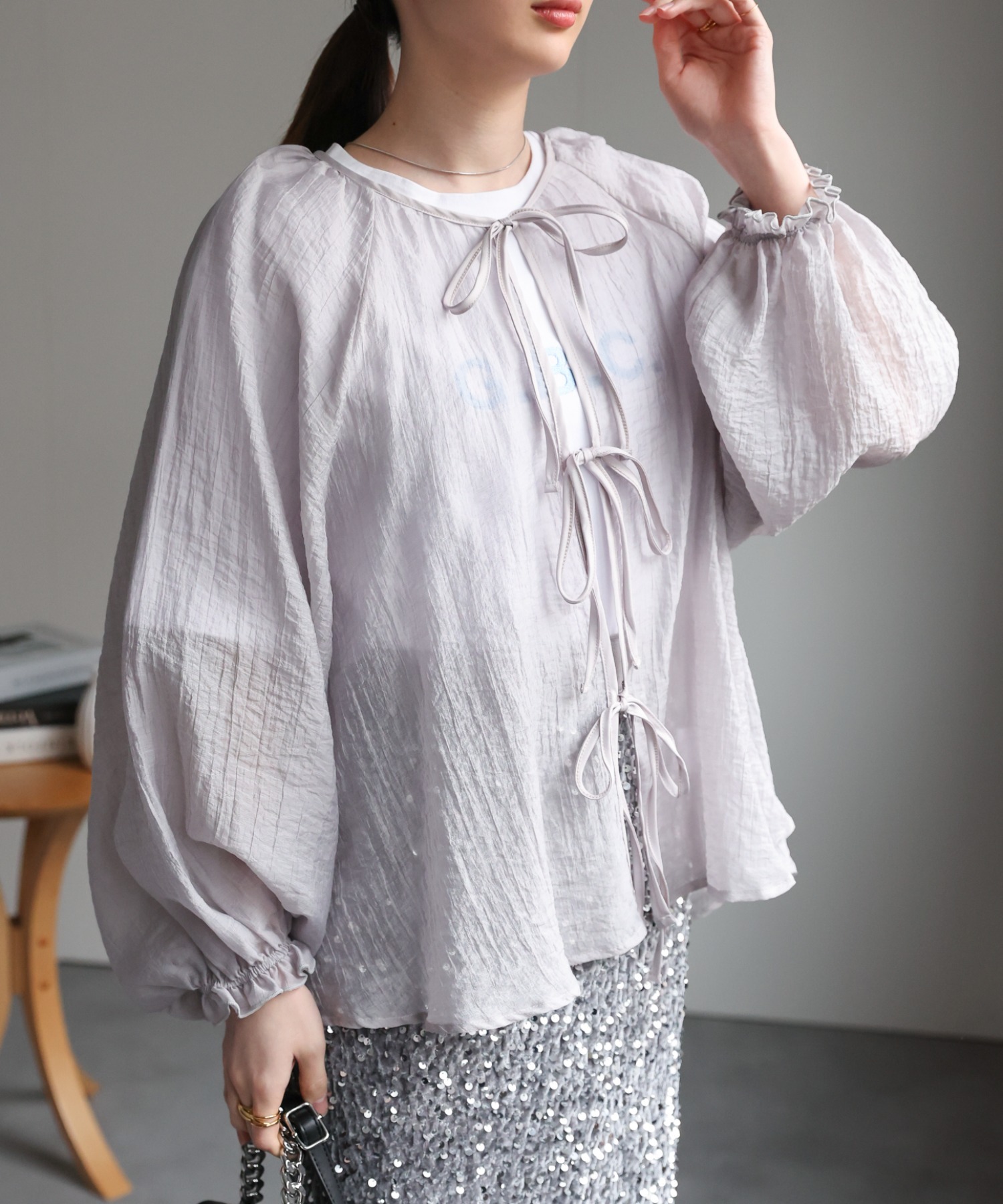 model：162cm 着用サイズ：F