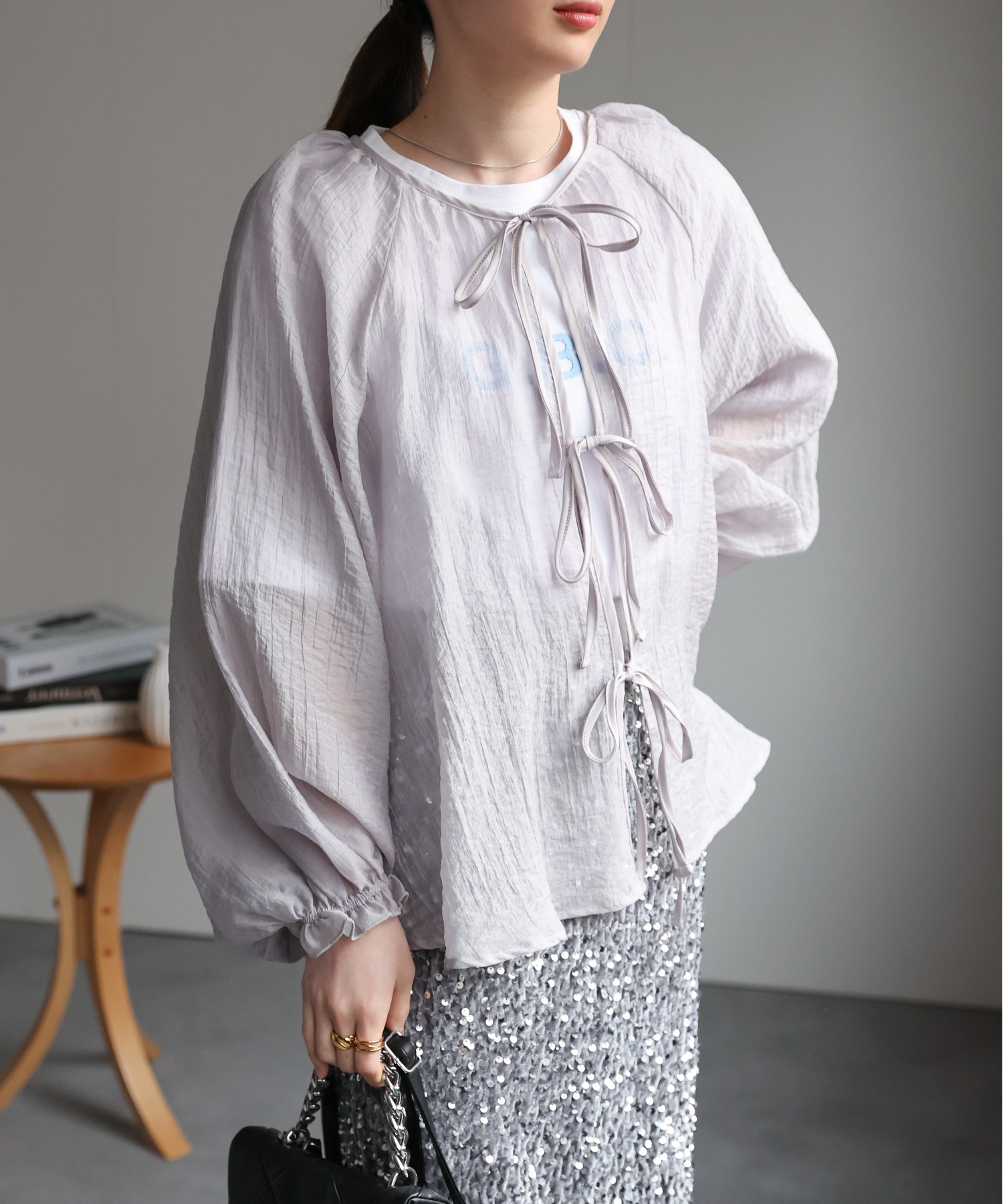 model：162cm 着用サイズ：F