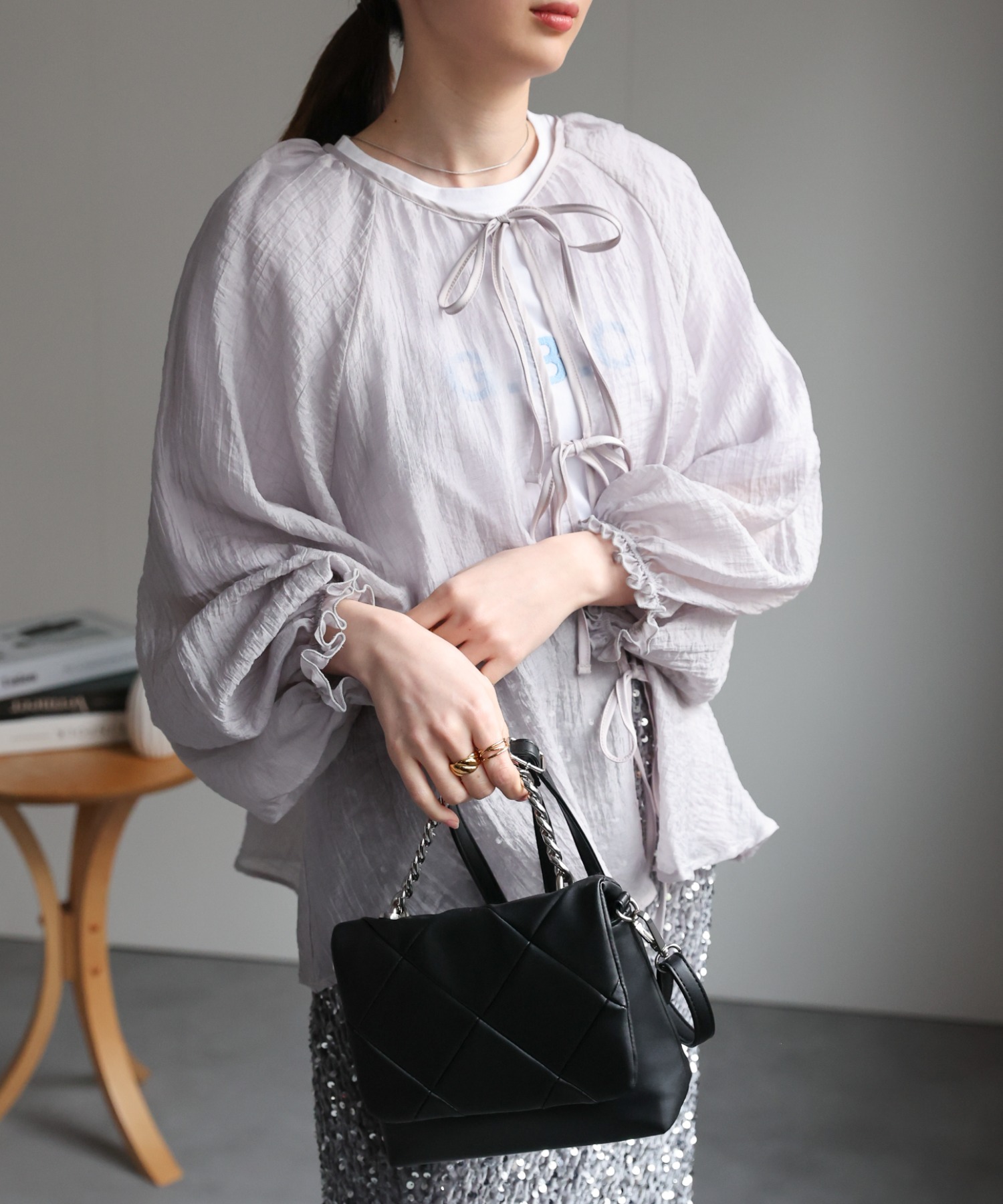 model：162cm 着用サイズ：F