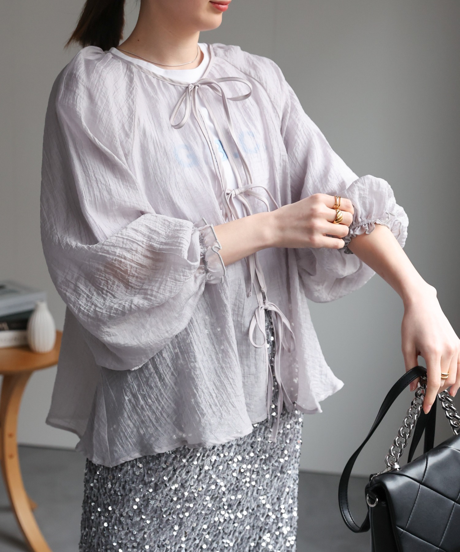 model：162cm 着用サイズ：F