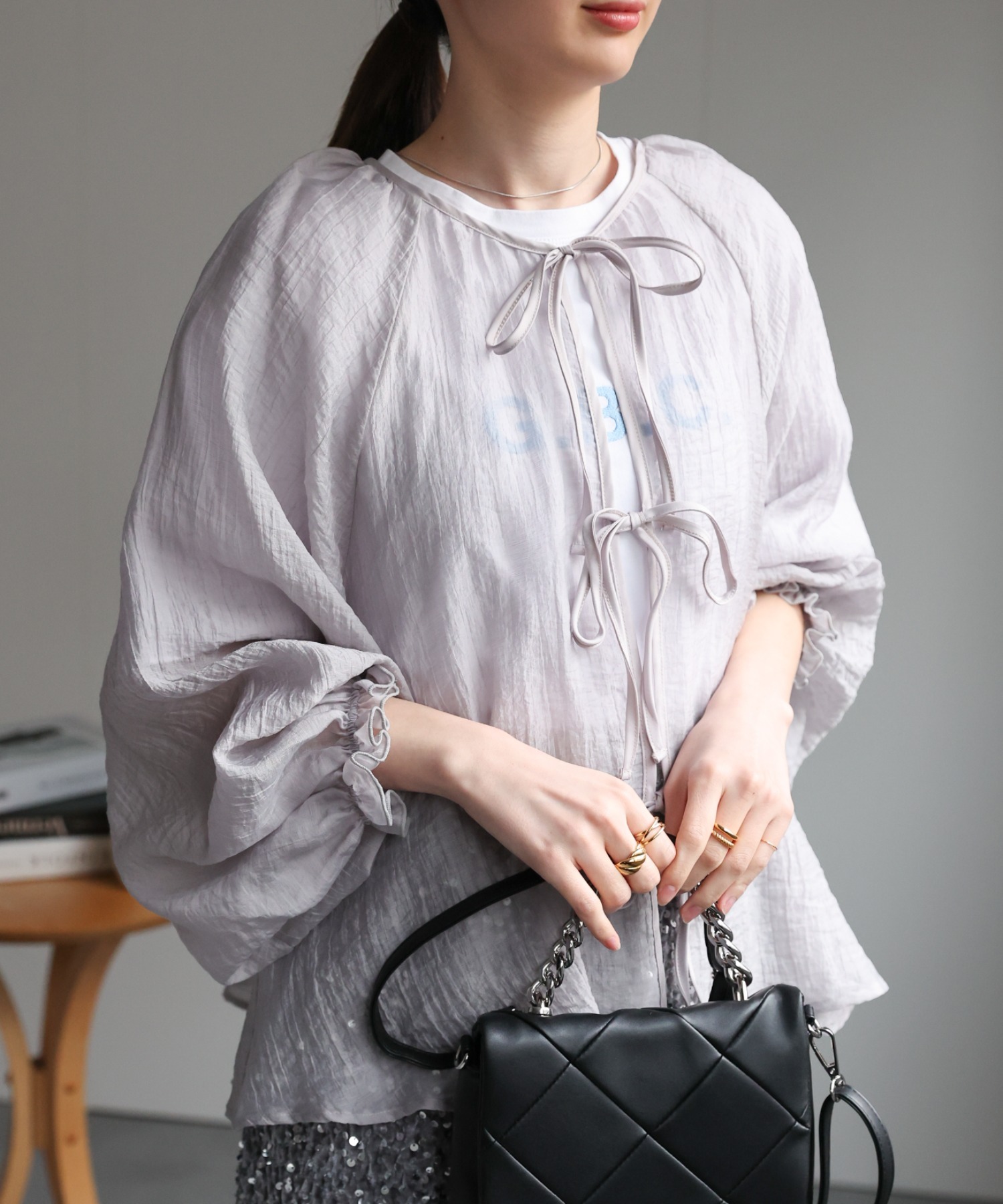 model：162cm 着用サイズ：F