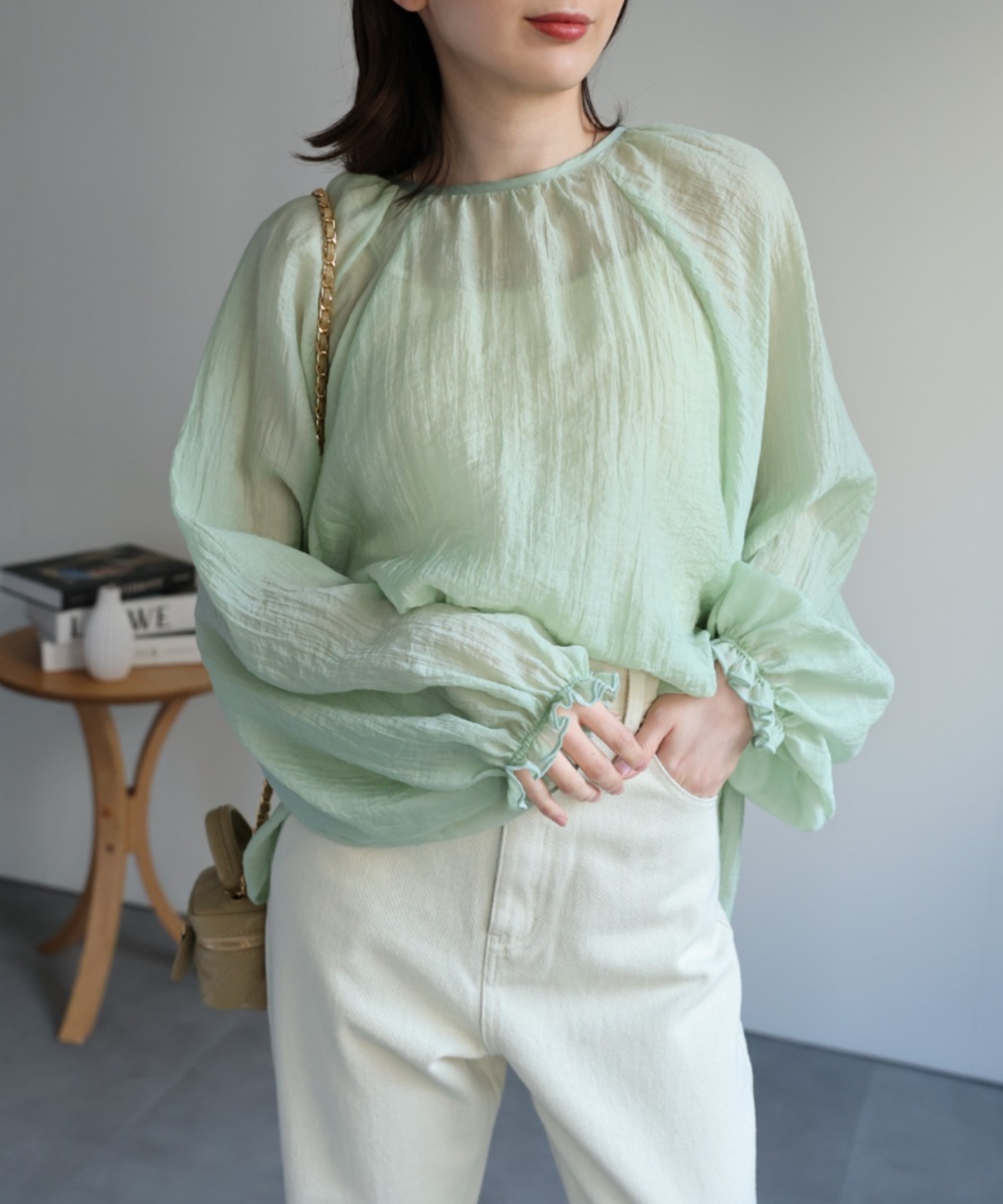 model：162cm 着用サイズ：F