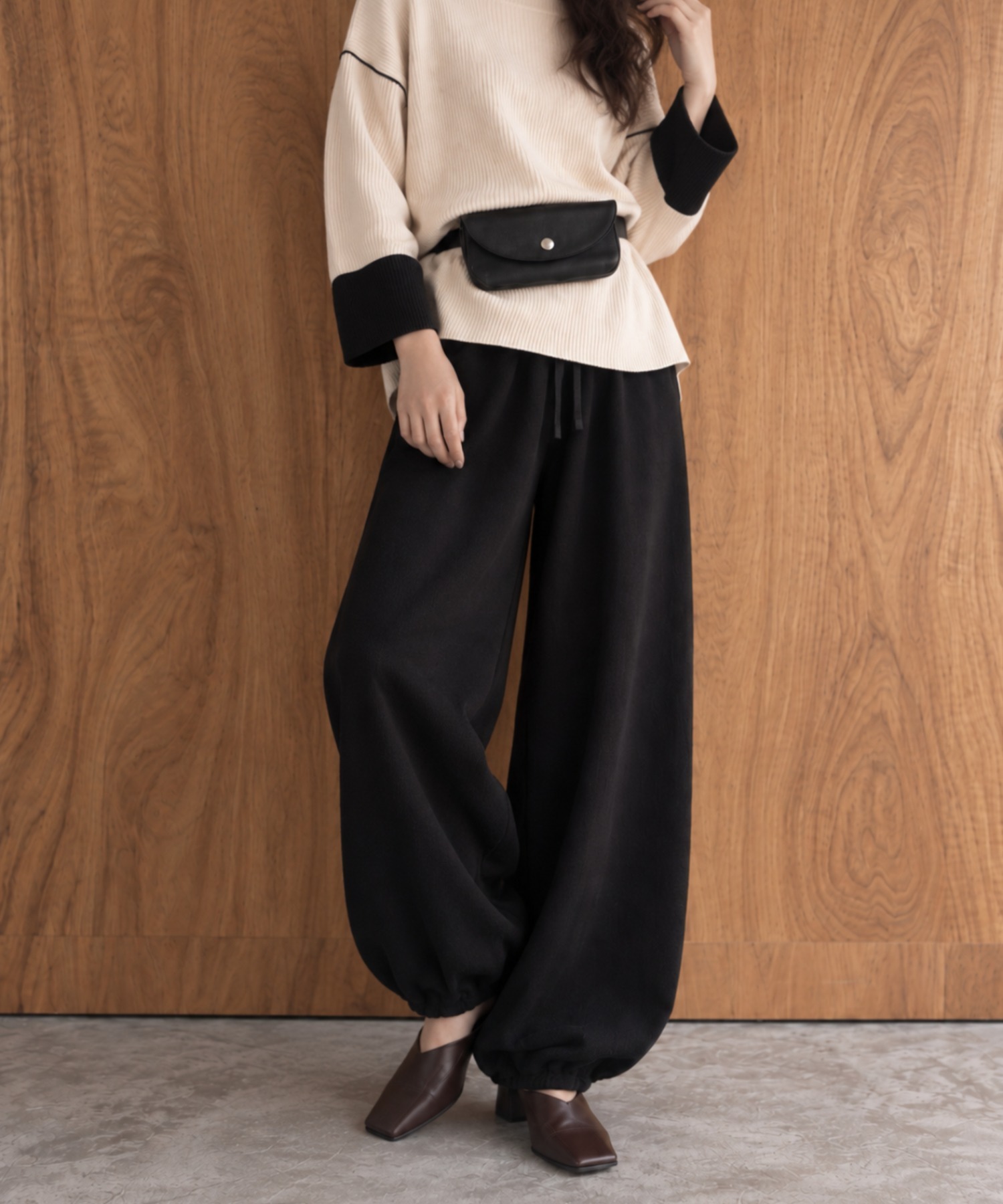 モデル身長：158cm
着用サイズ：FREE