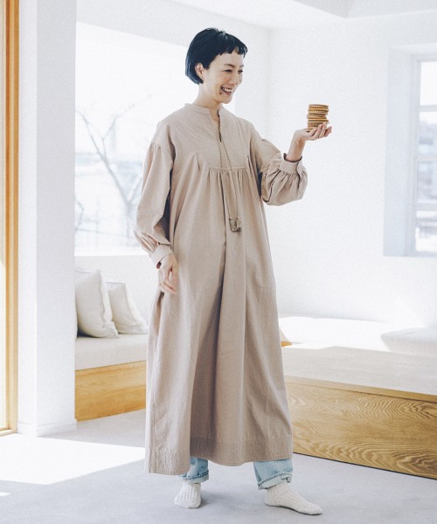 はなさんコラボ 墨桃黍ワンピース Gaza Cch Ps