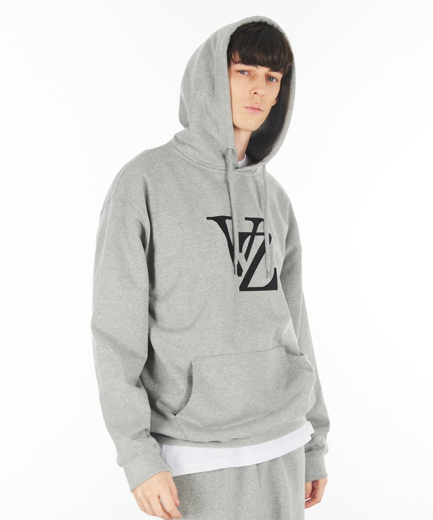 A'GEM/9 × .kom『VARZAR/バザール』MONOGRAM WHITE BIG LOGO HOOD