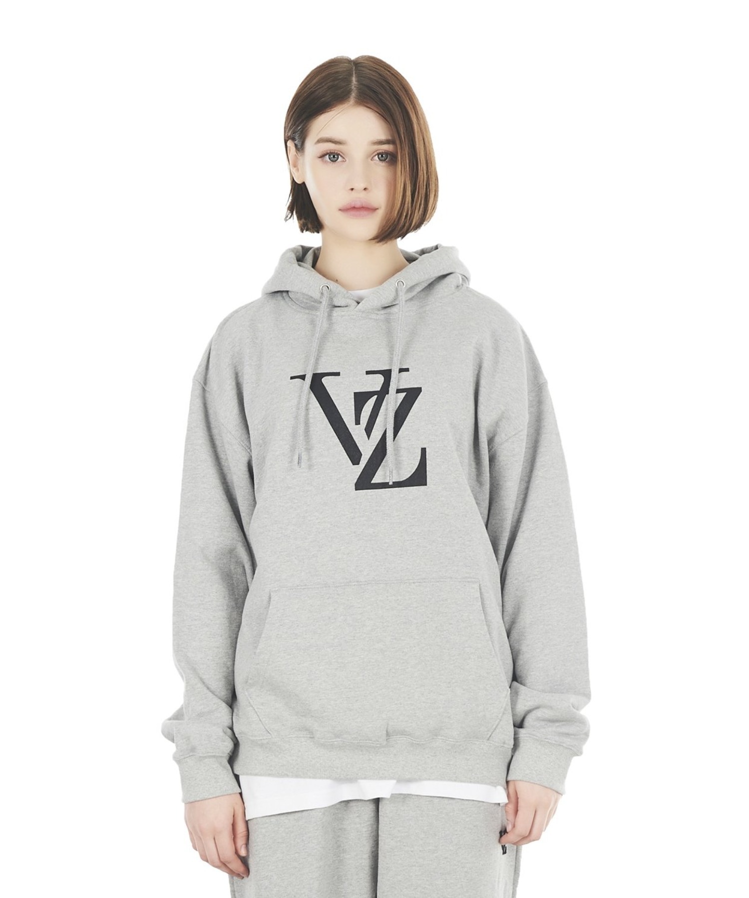 A'GEM/9 × .kom『VARZAR/バザール』MONOGRAM WHITE BIG LOGO HOOD