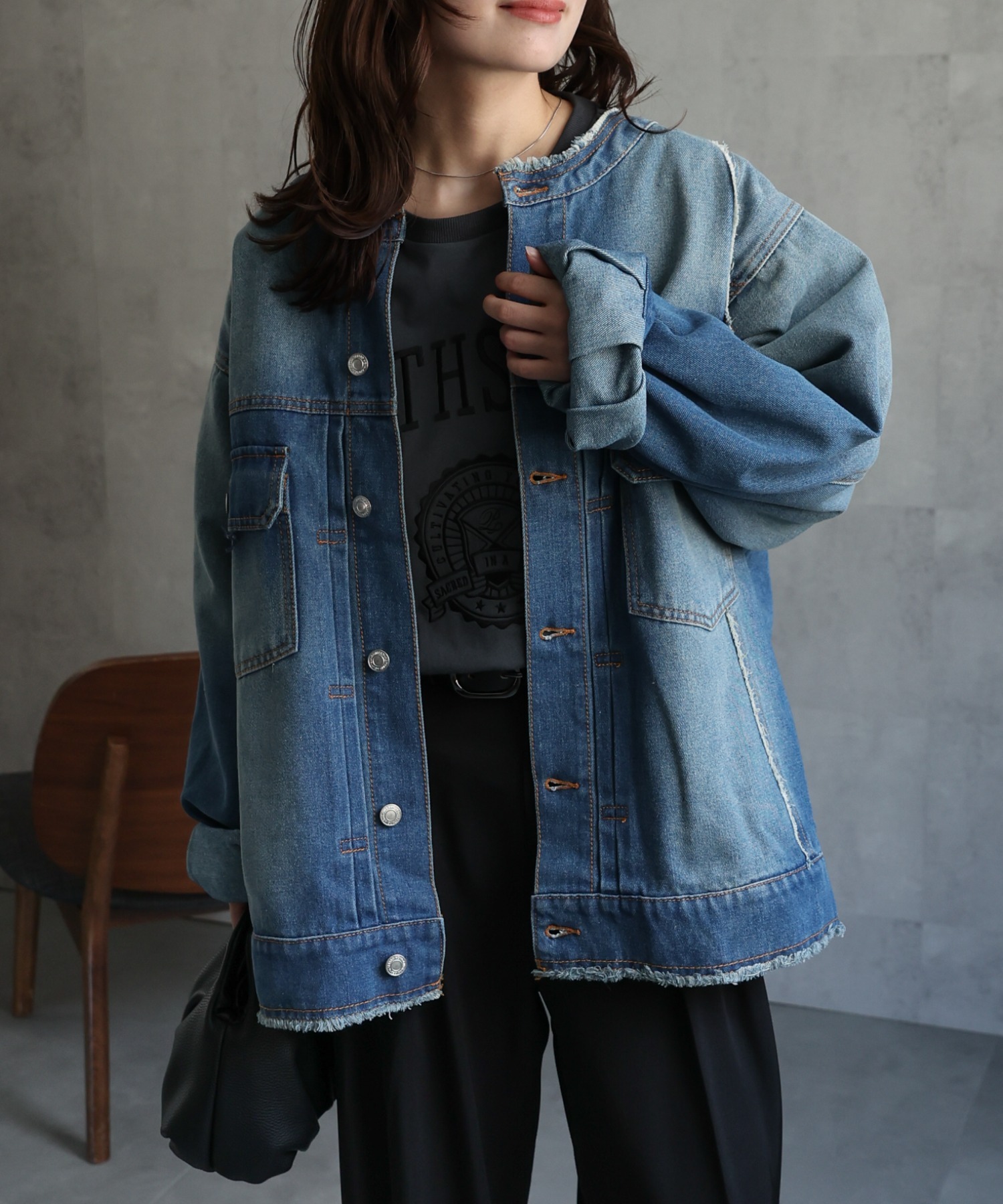 model：156cm 着用サイズ：FREE