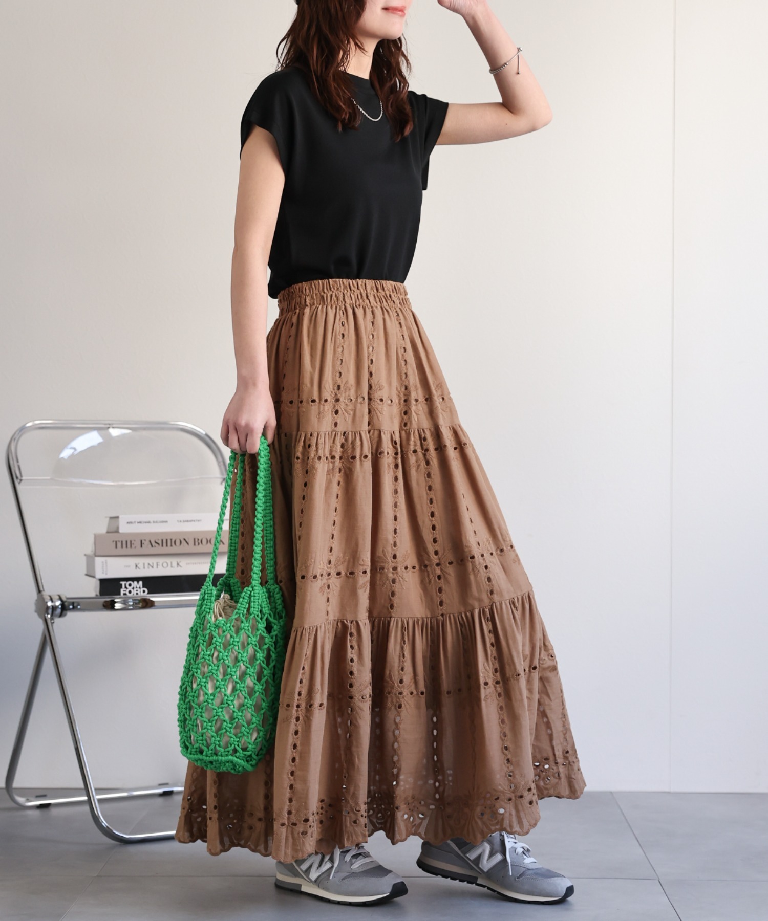 model：156cm 着用サイズ：FREE
