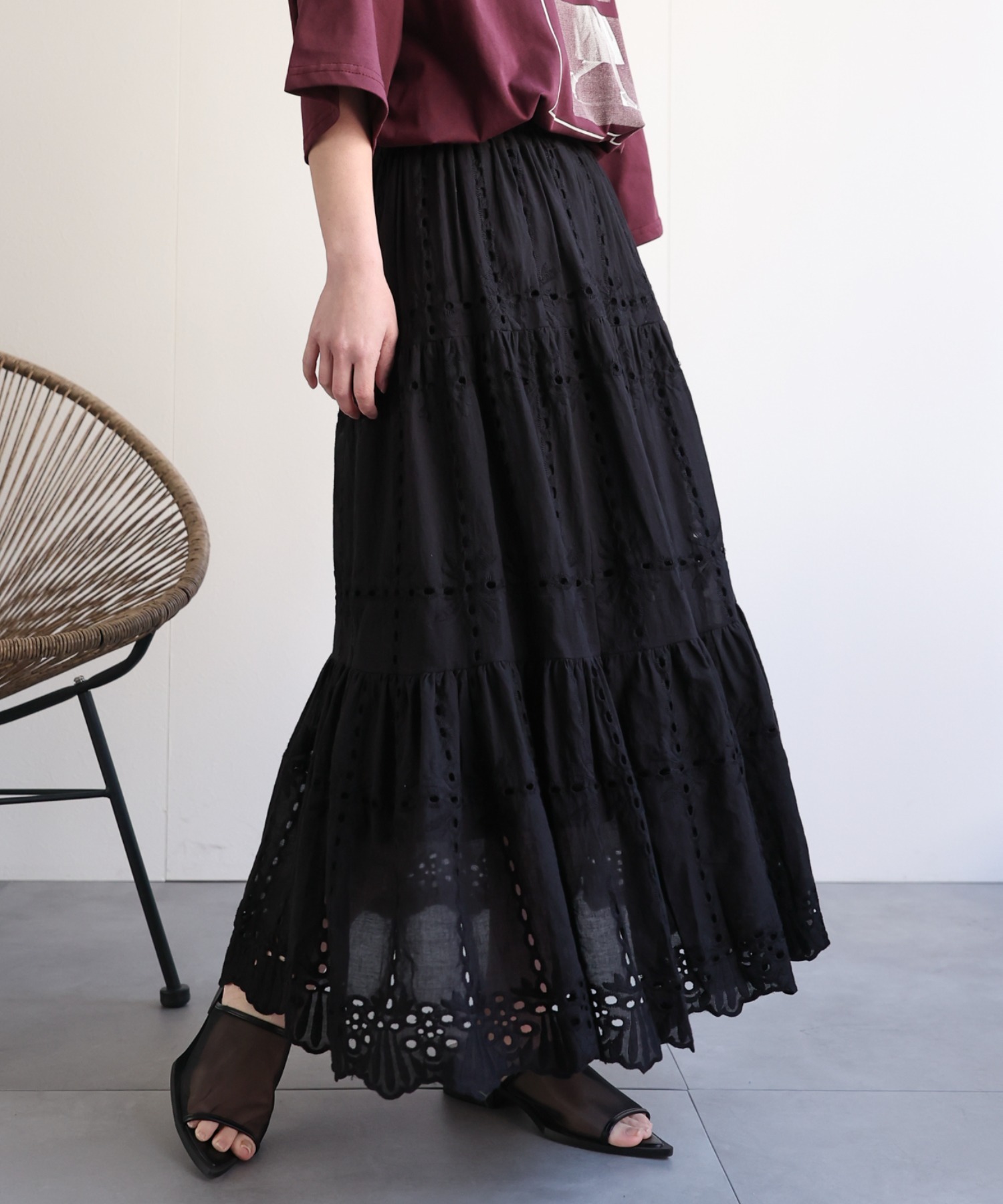 model：156cm 着用サイズ：FREE