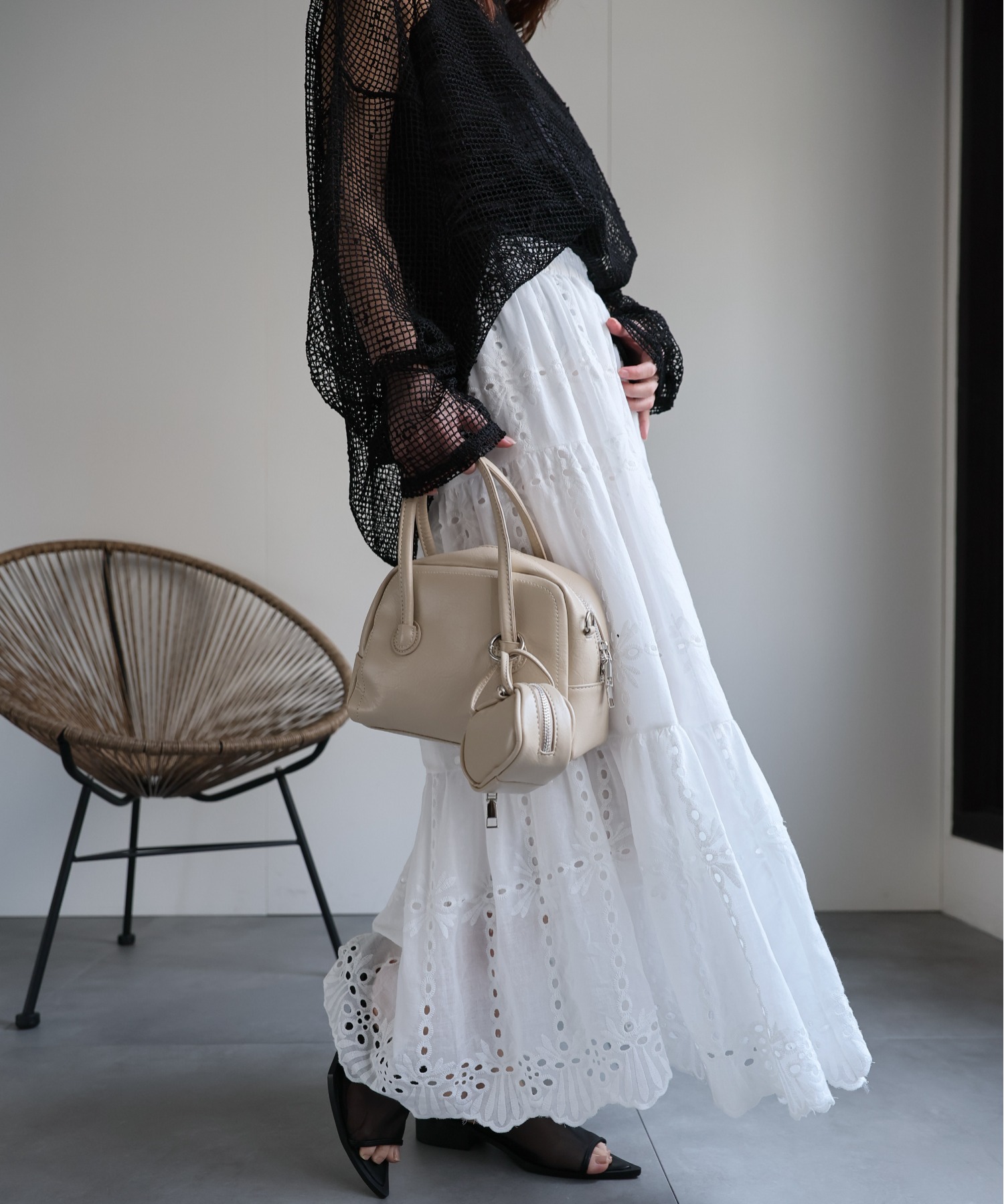 model：156cm 着用サイズ：FREE