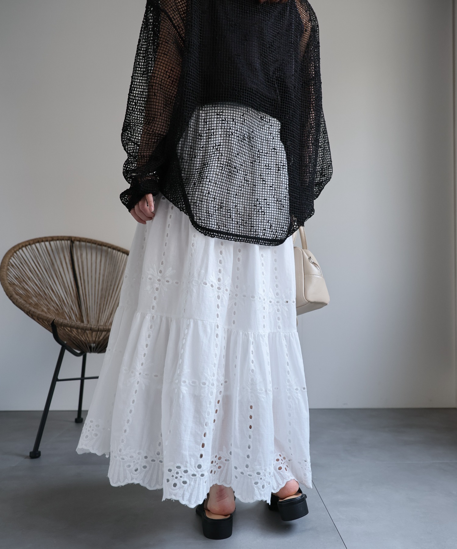 model：156cm 着用サイズ：FREE